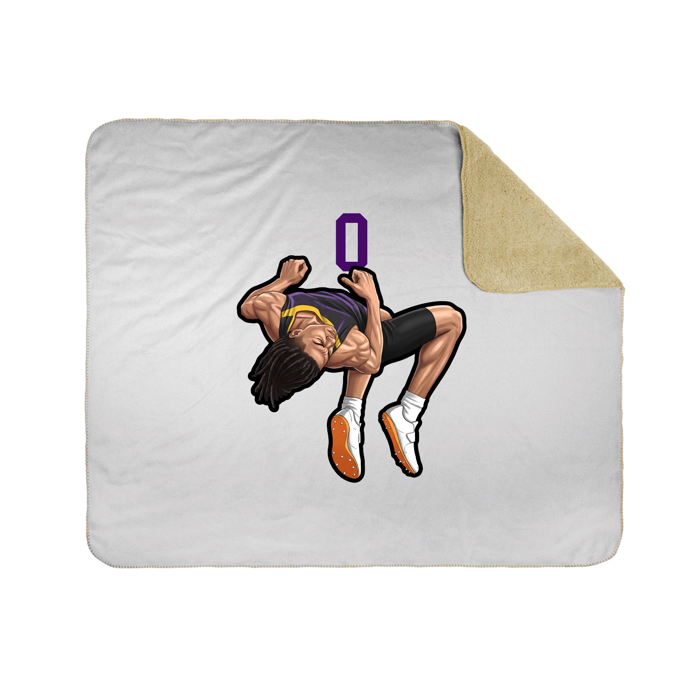 Throw Blanket — Number Top in White