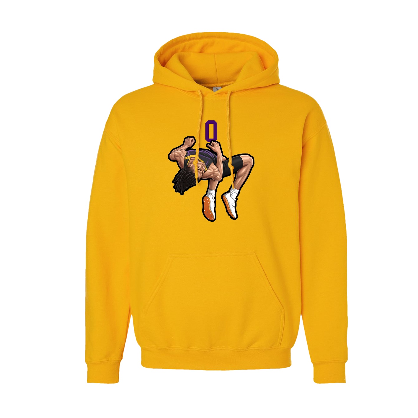 Hoodie — Number Top in Gold
