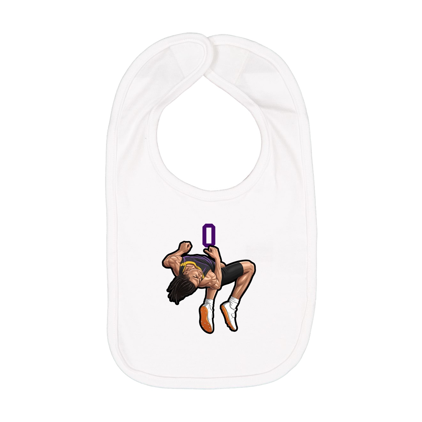 Infant Bib — Number Top in White