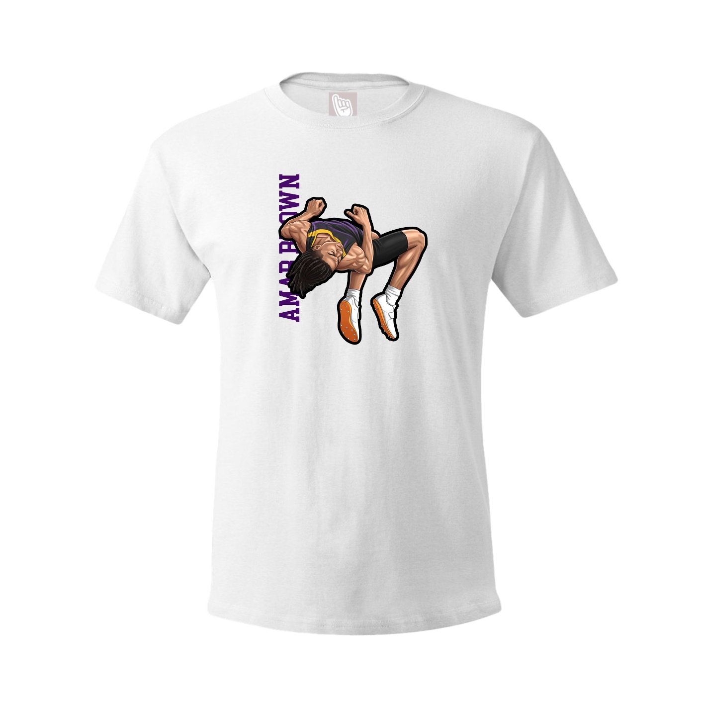 Tee — Name Vertical in White