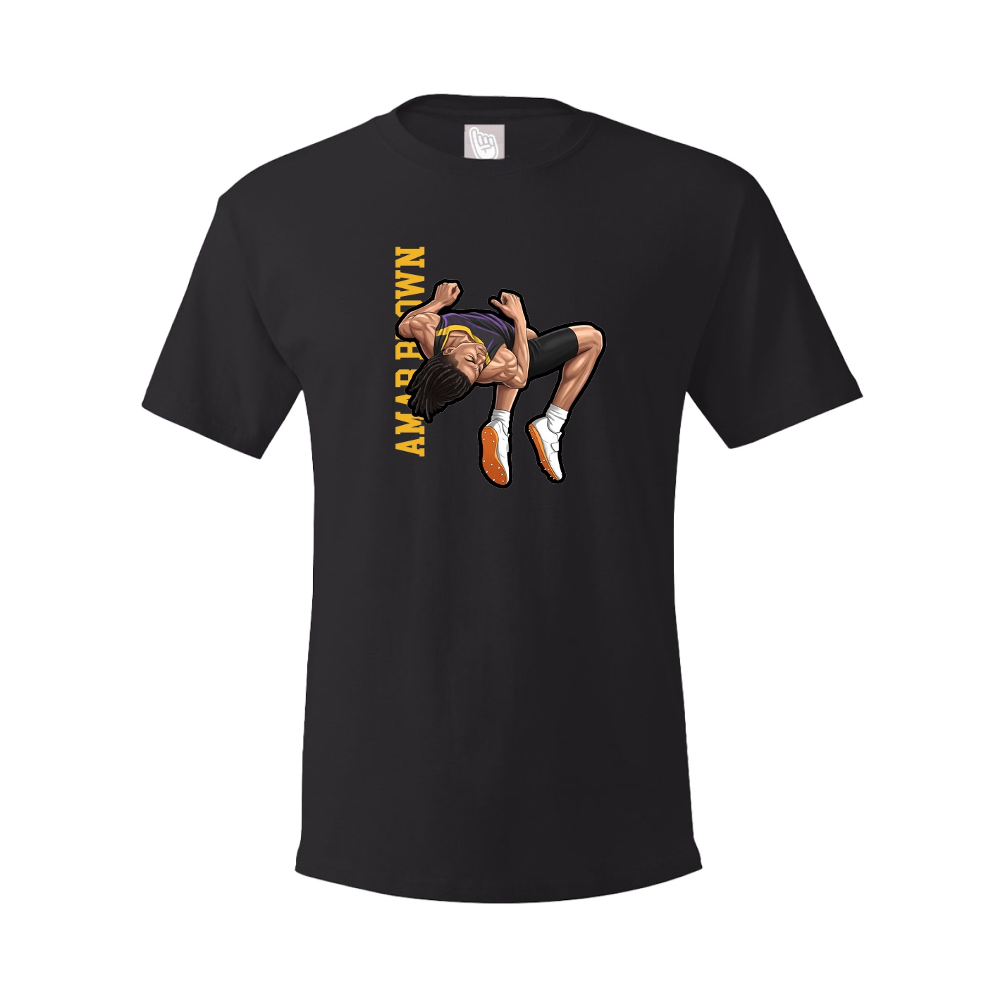 Youth Tee — Name Vertical in Black