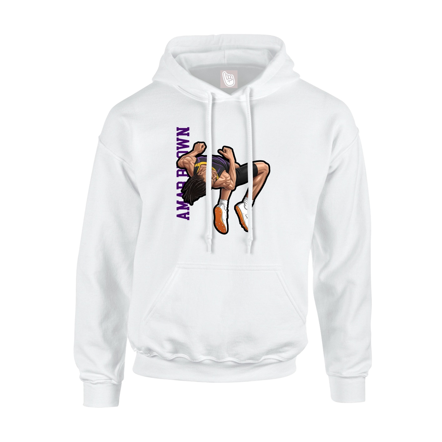Hoodie — Name Vertical in White