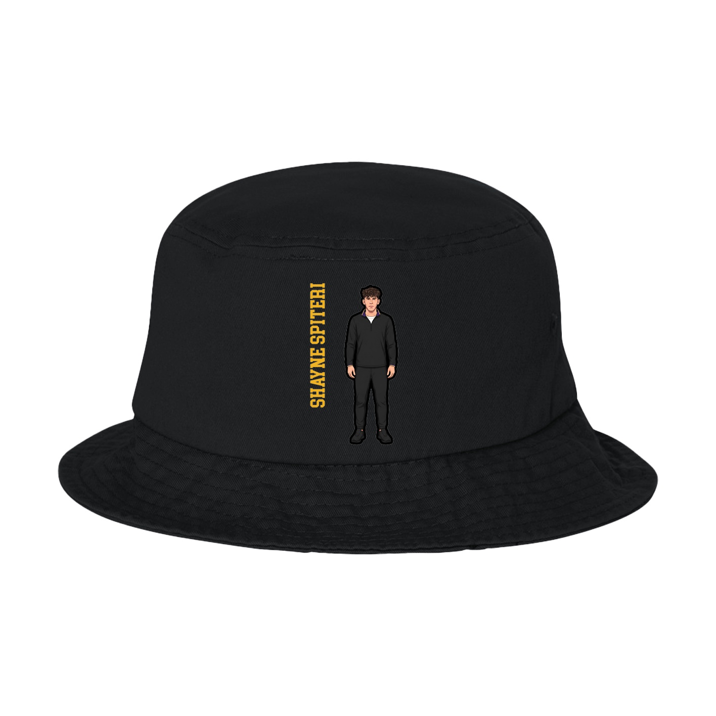 Bucket Cap — Name Vertical in Black