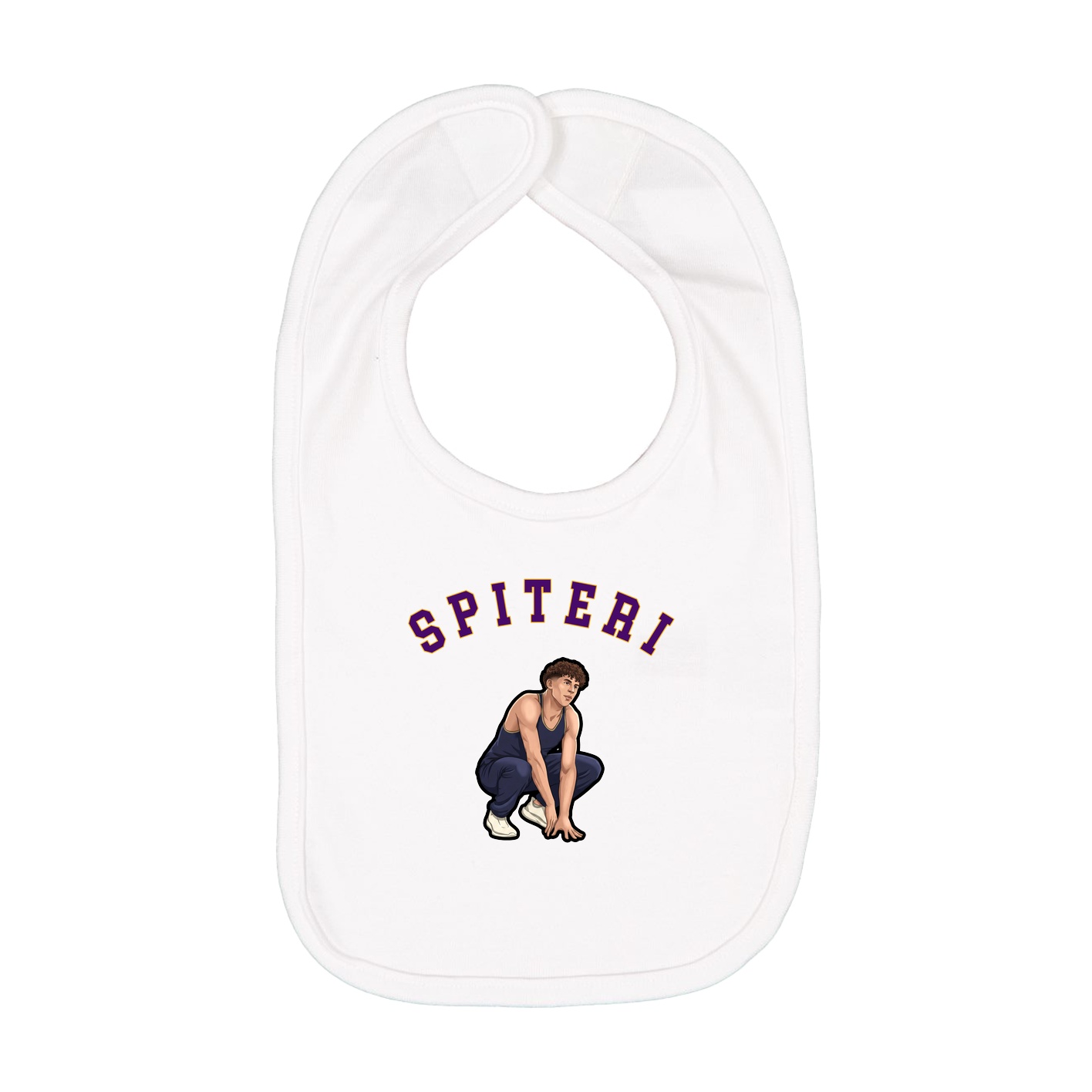 Infant Bib — Shirsey Arch in White