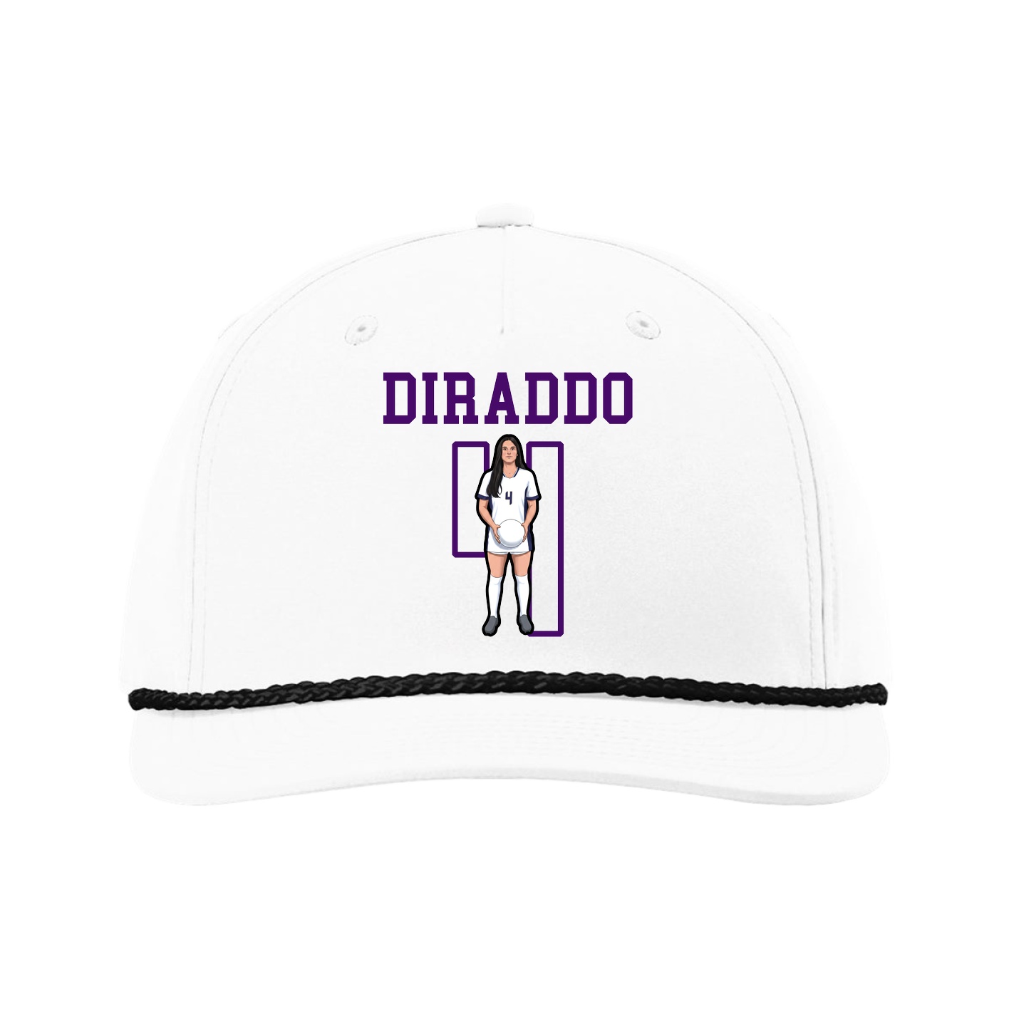 Five-Panel Classic Rope Cap — Shirsey in White