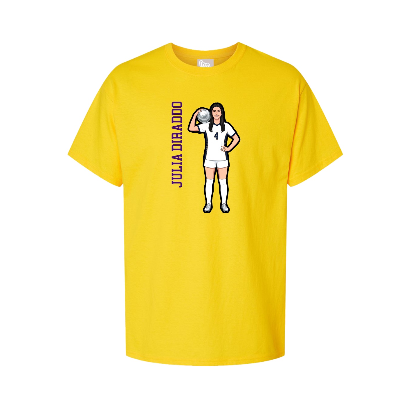 Tee — Name Vertical in Gold