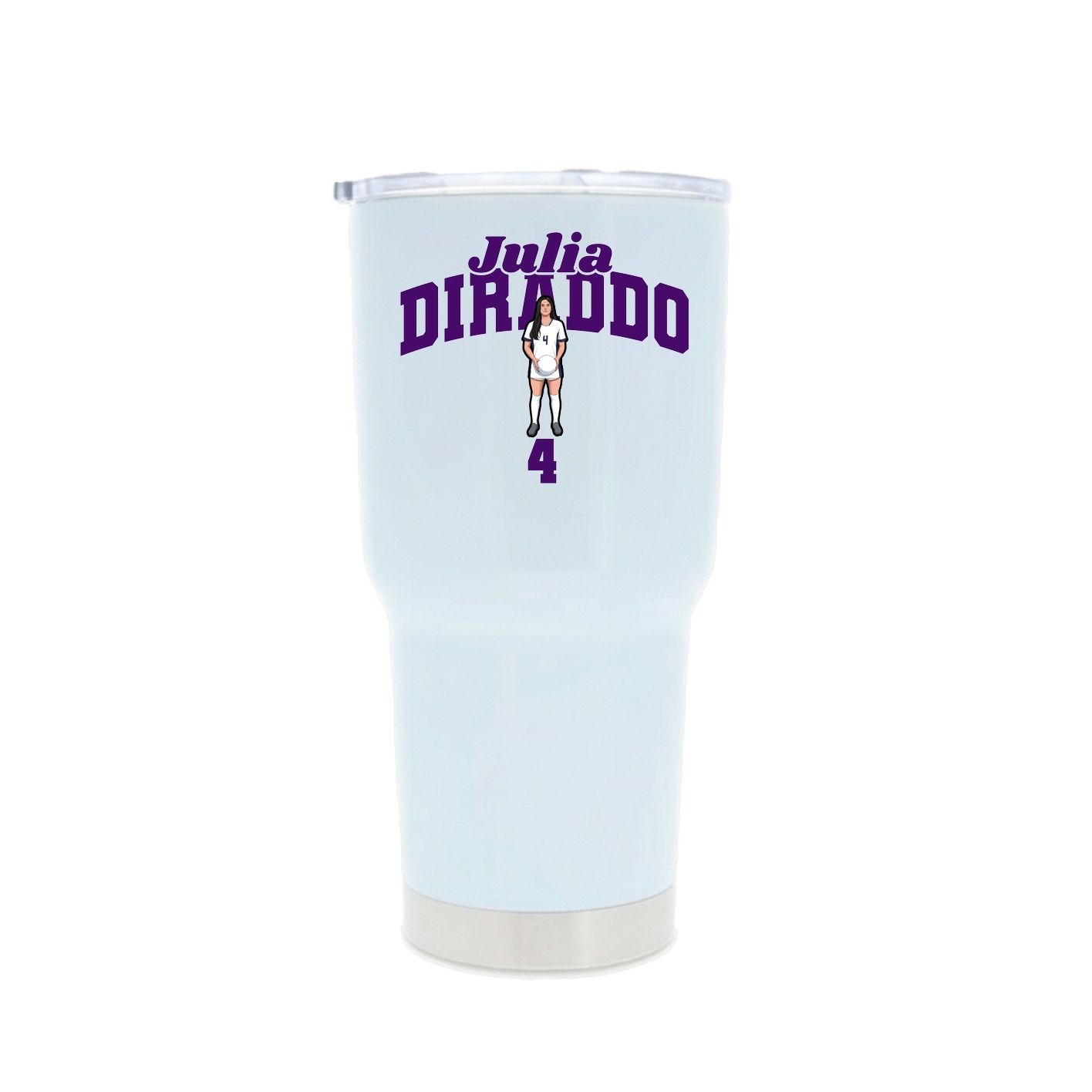30oz Stainless Steel Tumbler — Signature Arch in White