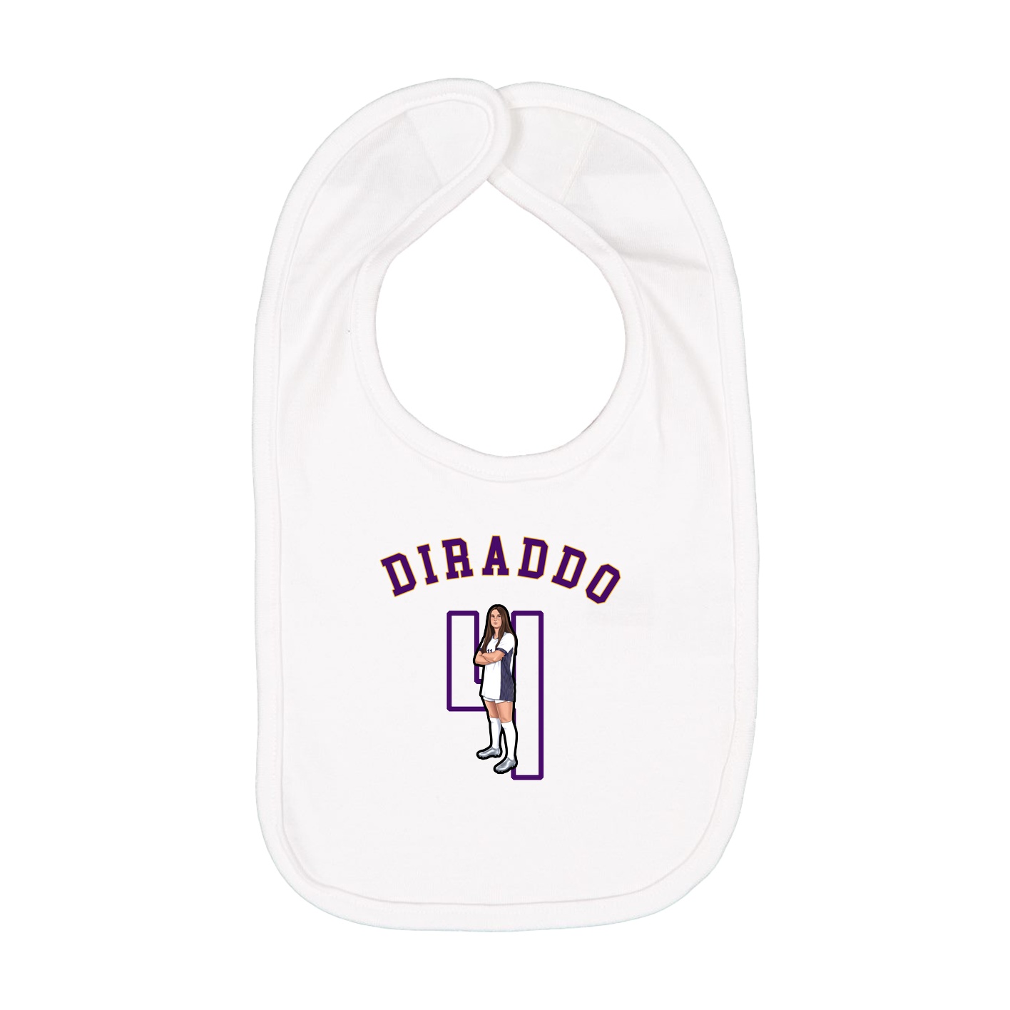 Infant Bib — Shirsey Arch in White