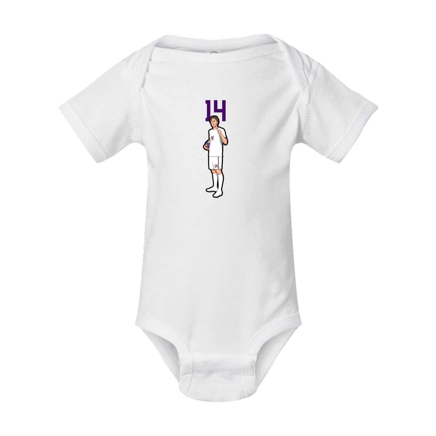 Baby Onesie — Number Top in White