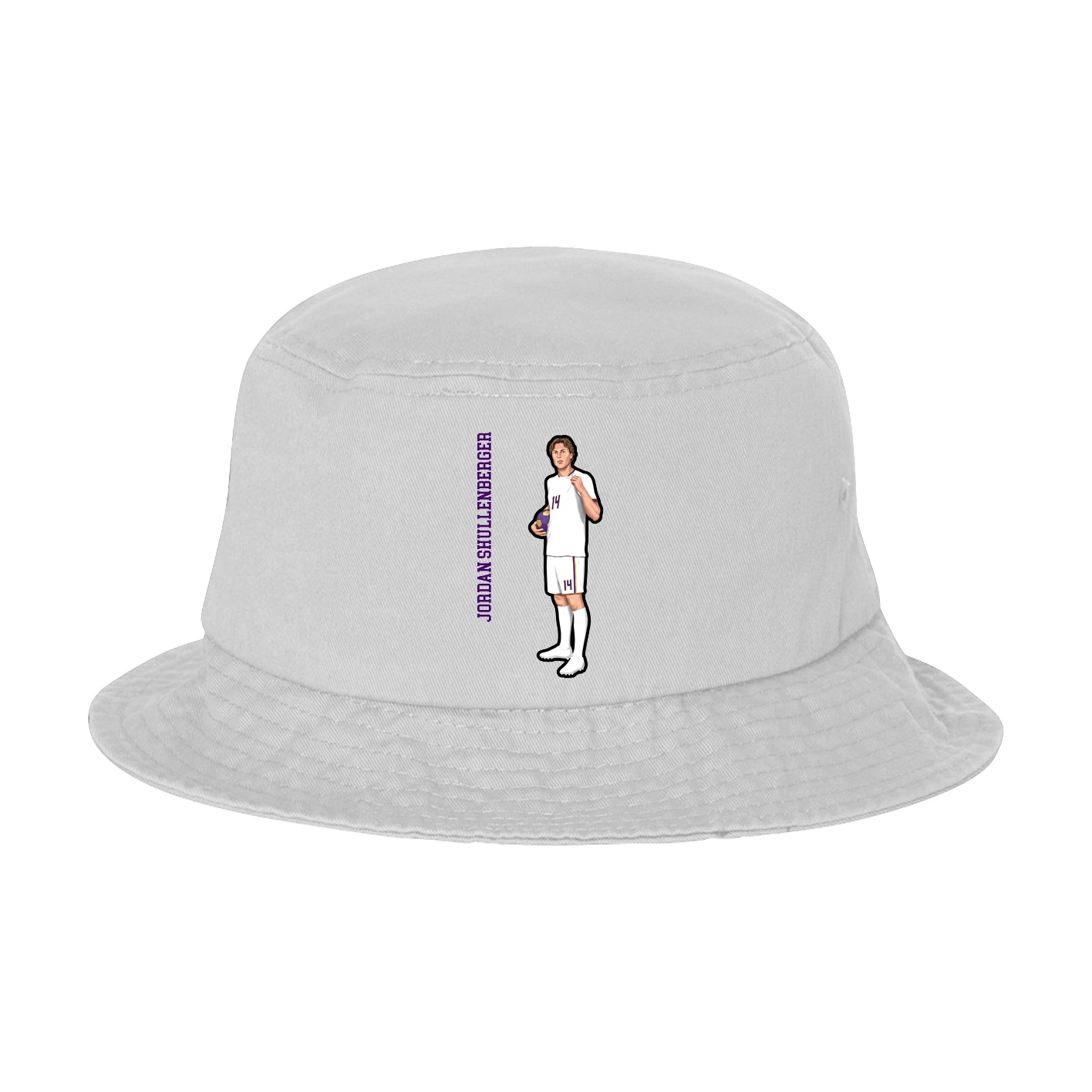 Bucket Cap — Name Vertical in White