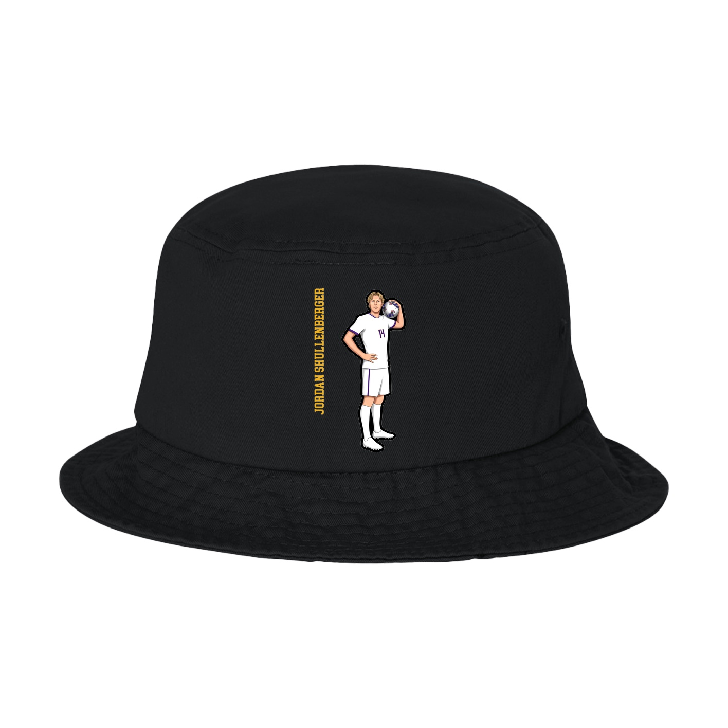 Bucket Cap — Name Vertical in Black
