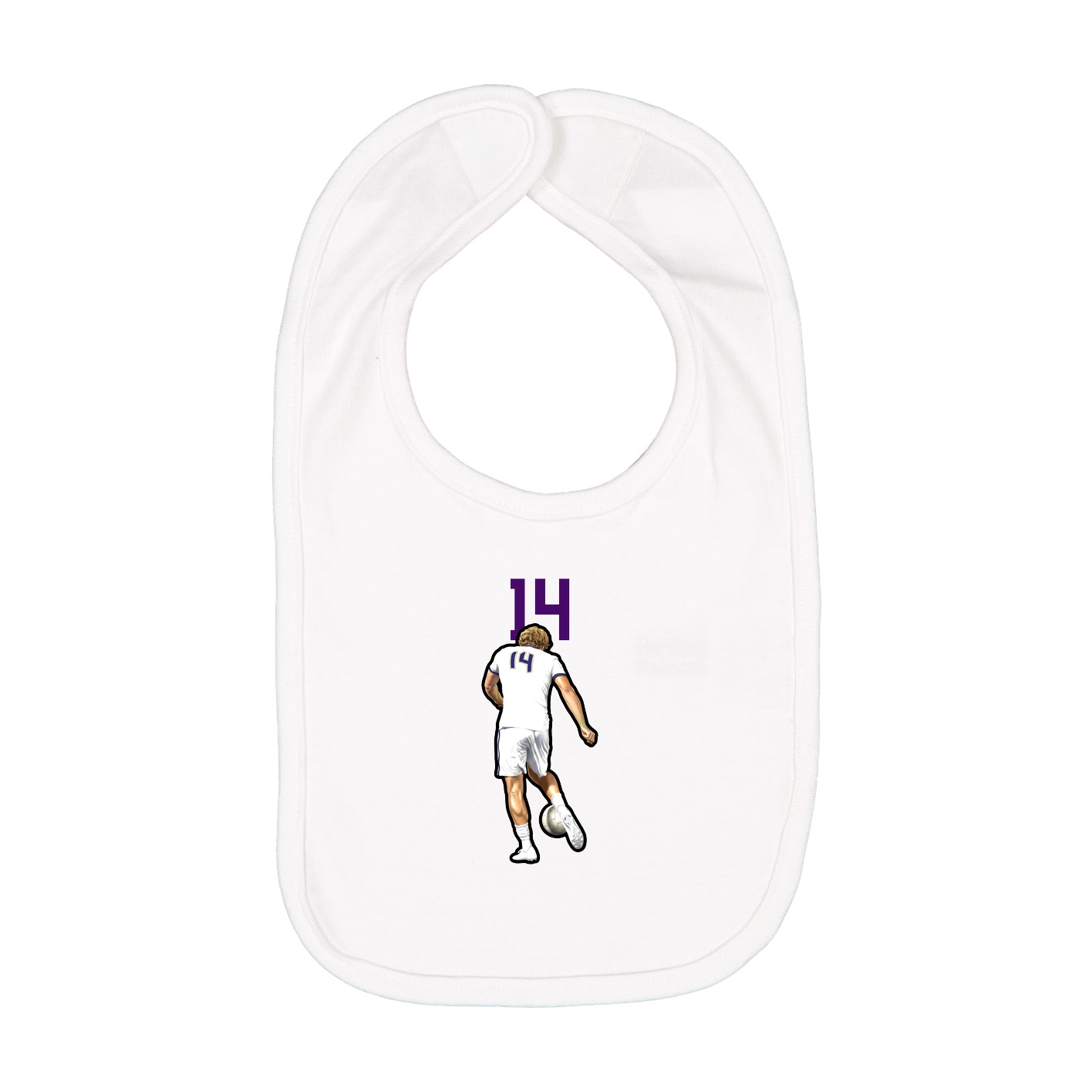Infant Bib — Number Top in White