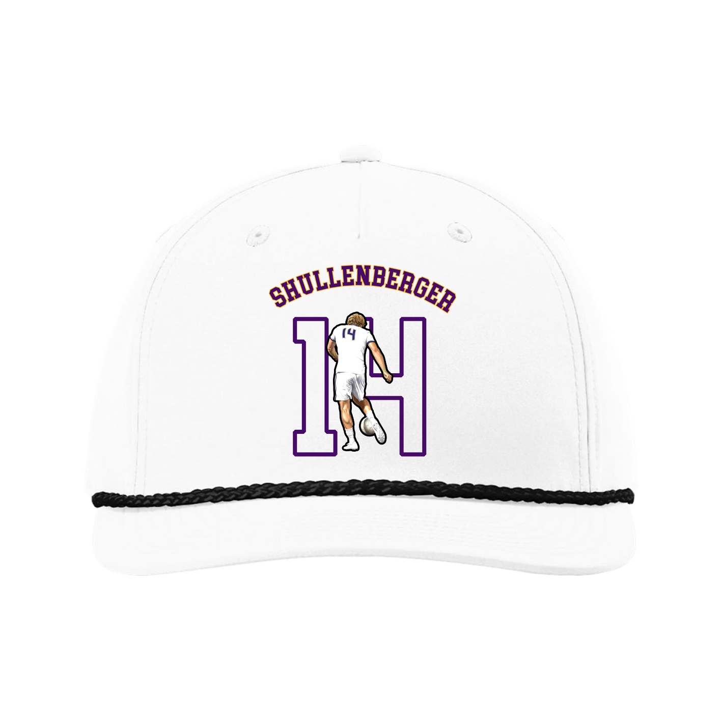 Five-Panel Classic Rope Cap — Shirsey Arch in White