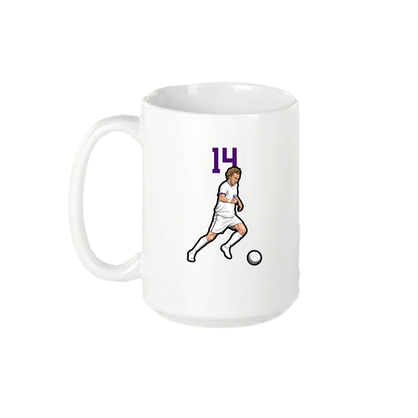 15oz Coffee Mug — Number Top in White