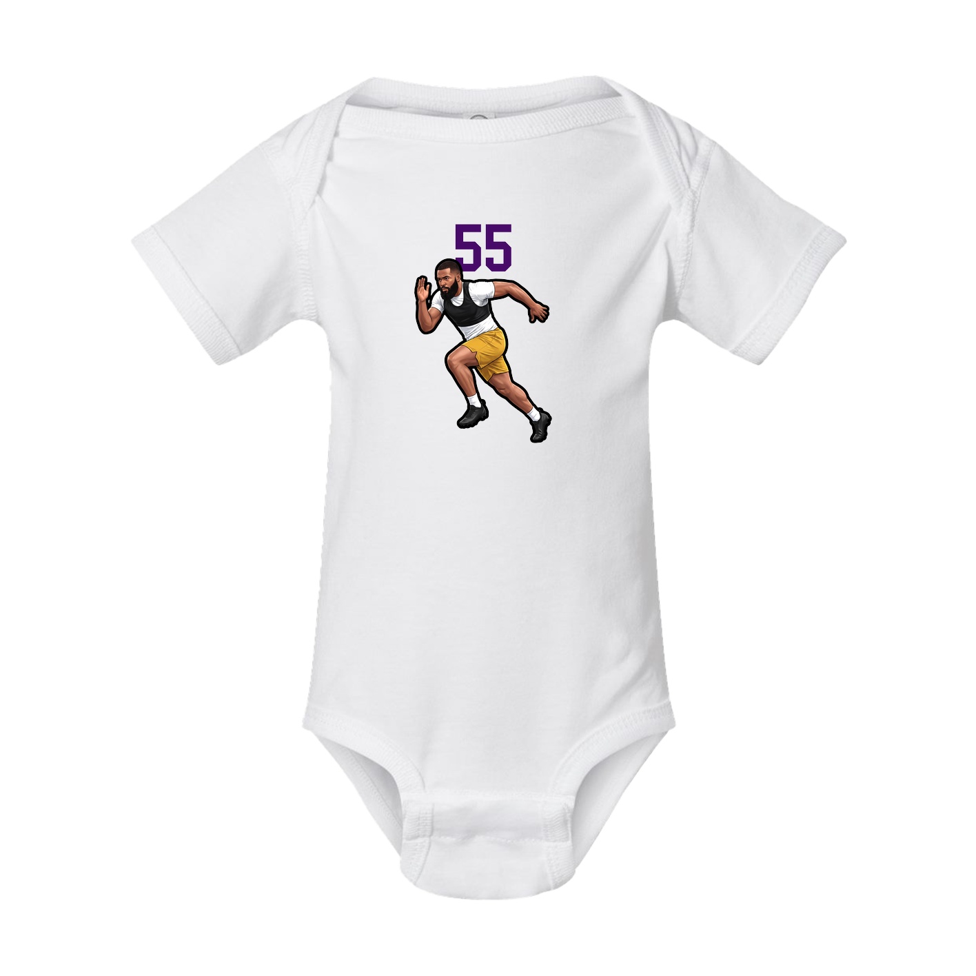 Baby Onesie — Number Top in White