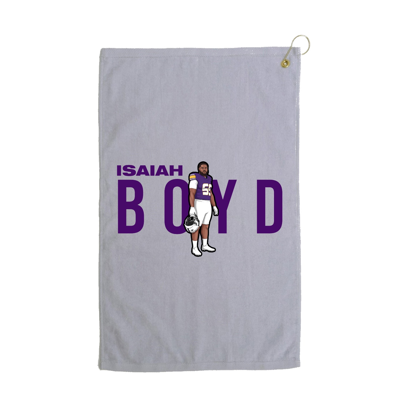Golf Towel — Player Name in Grey