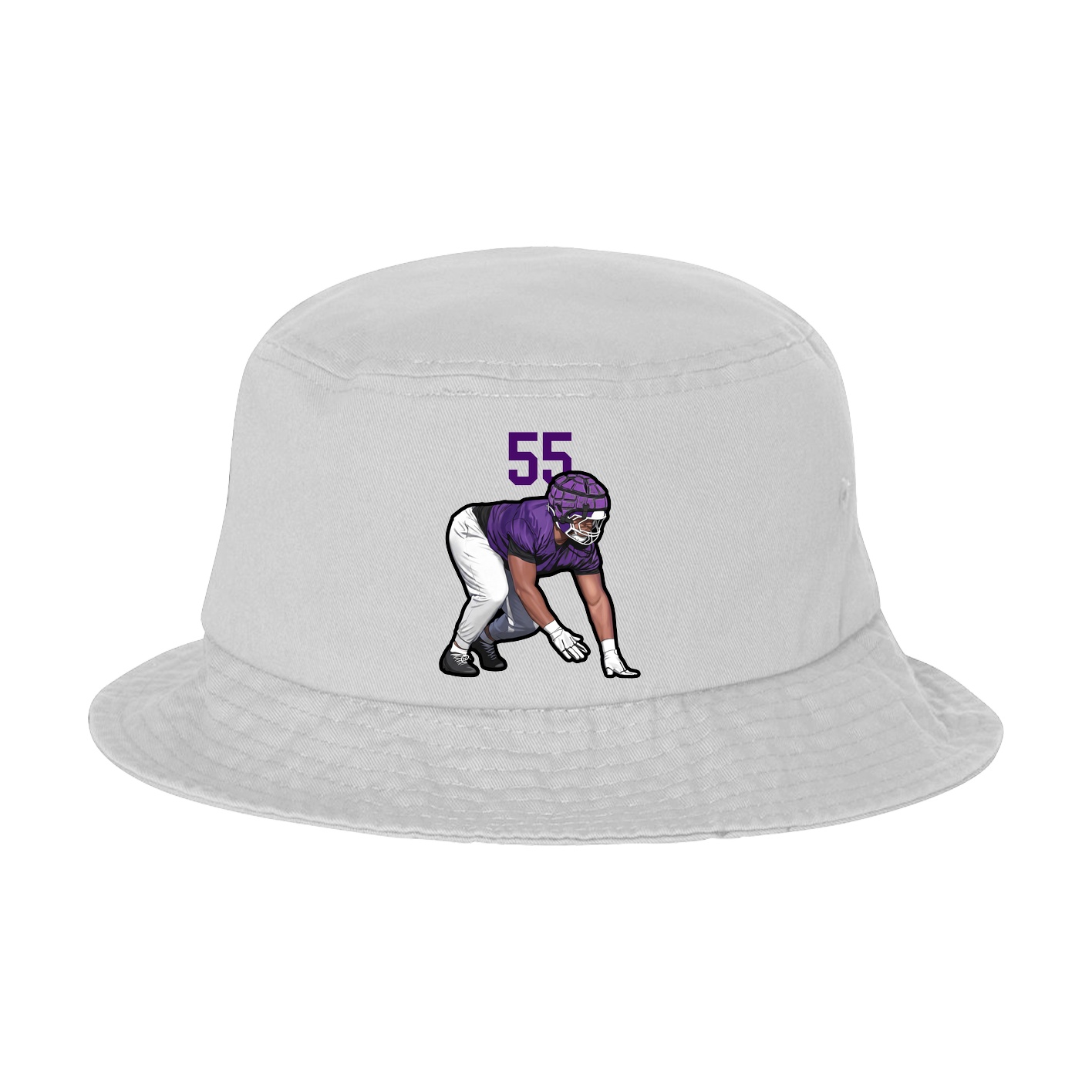 Bucket Cap — Number Top in White