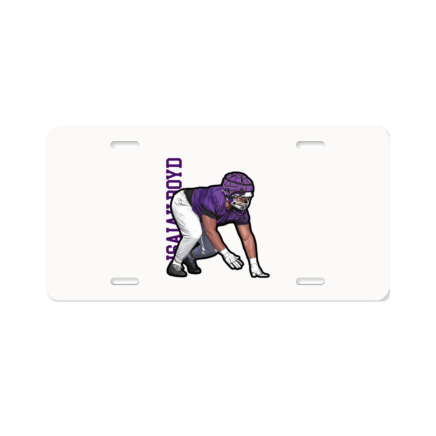 License Plate — Name Vertical in Classic
