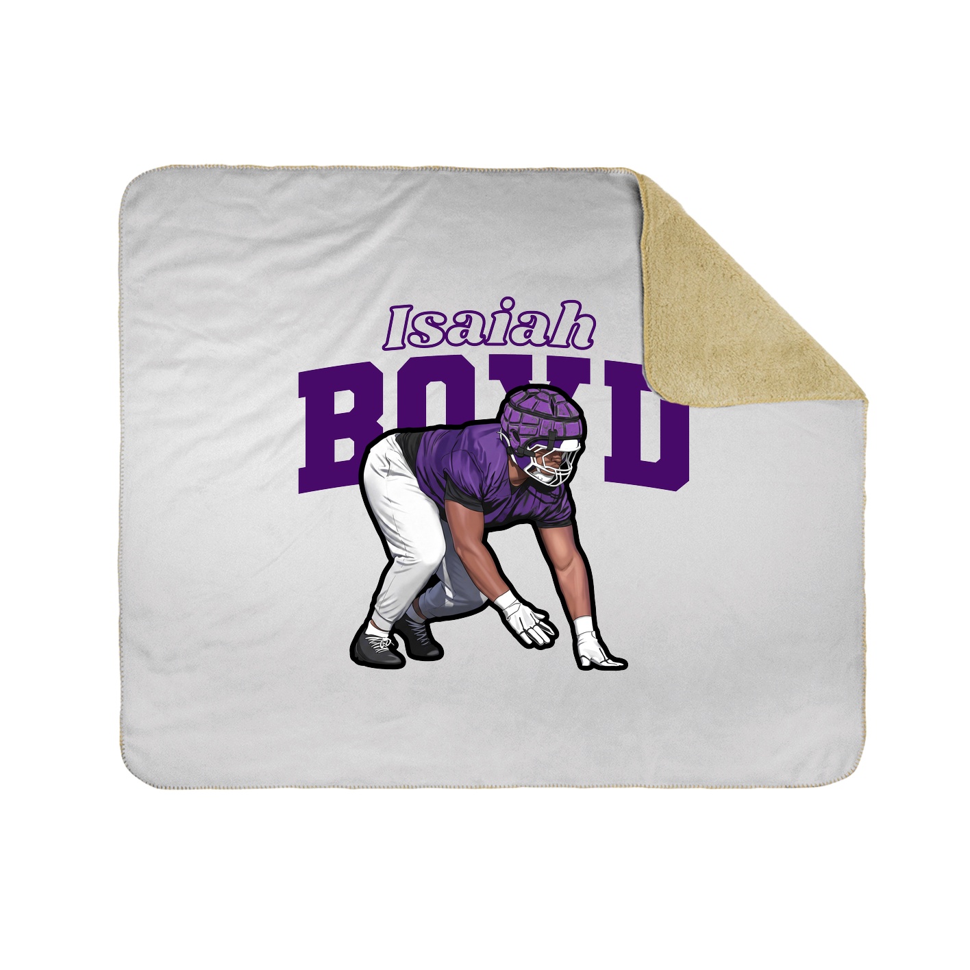 Throw Blanket — Name Arch in White