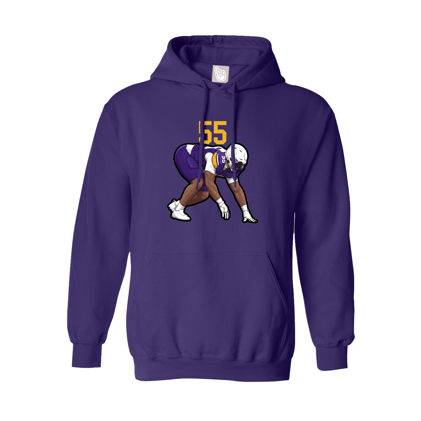 Hoodie — Number Top in Purple