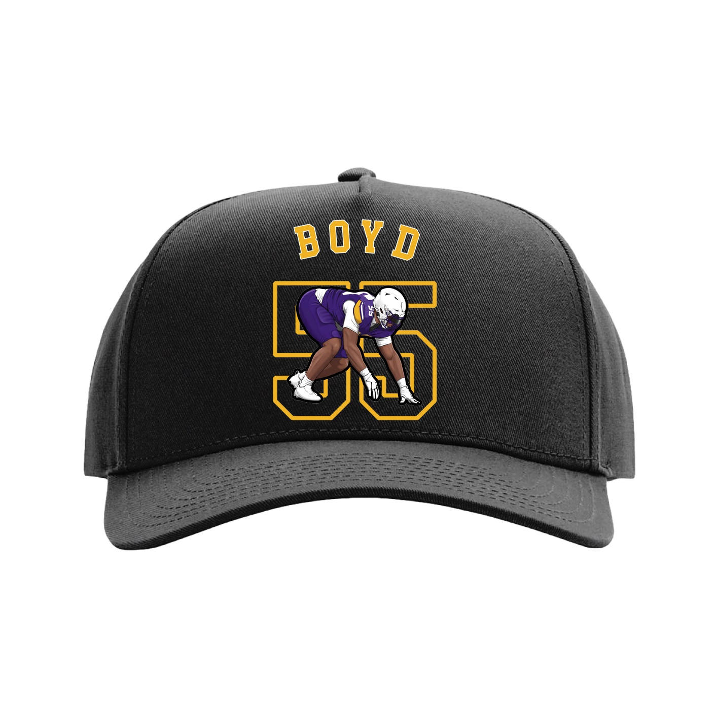 Full Fabric Five-Panel Champ Cap — Shirsey Arch in Black