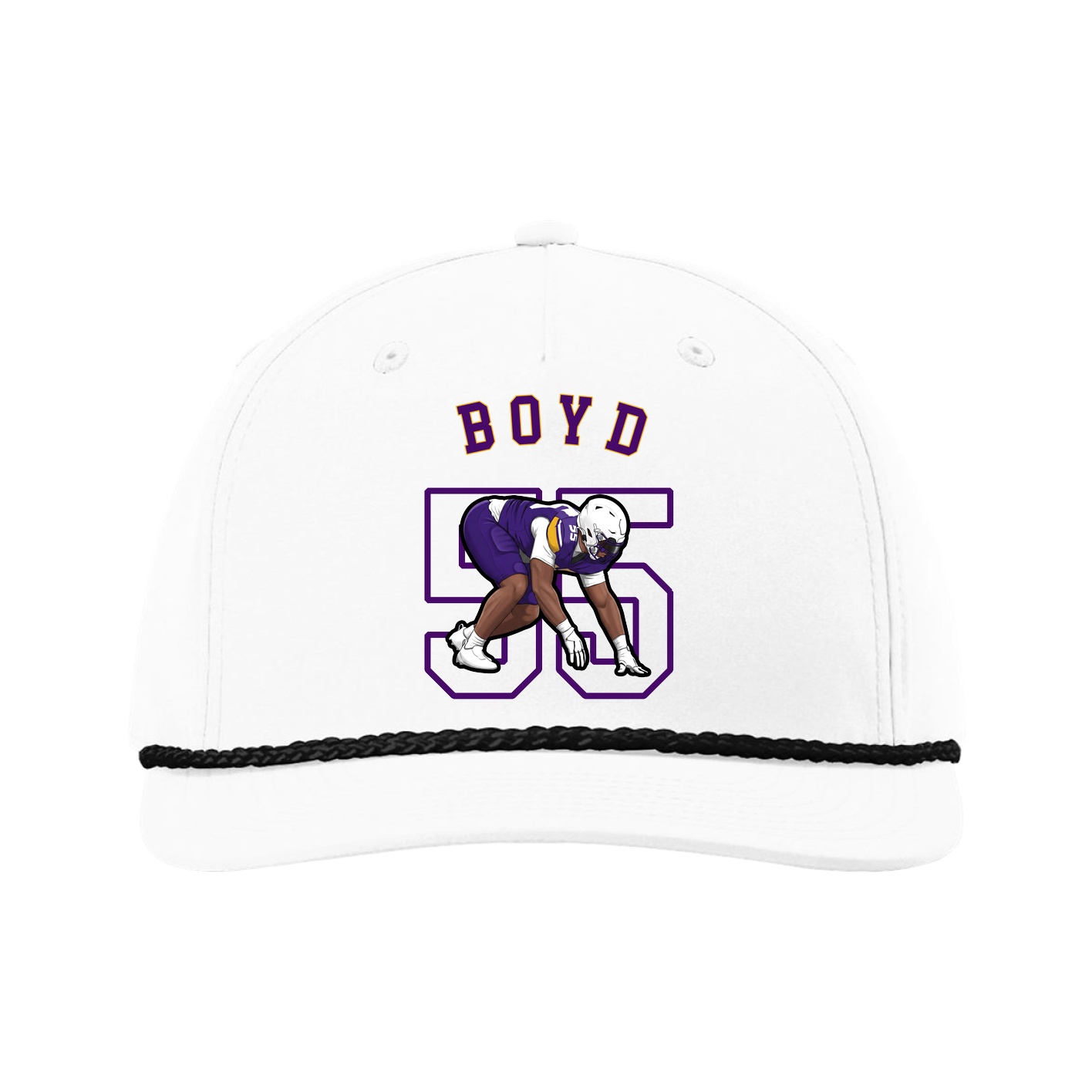 Five-Panel Classic Rope Cap — Shirsey Arch in White