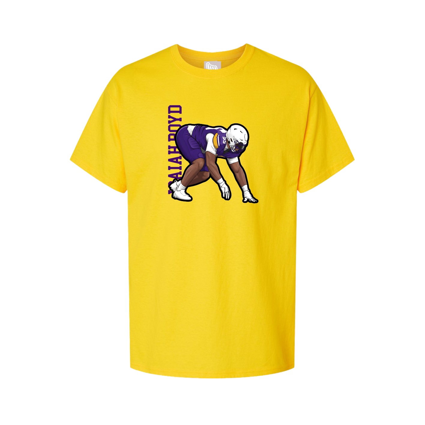 Tee — Name Vertical in Gold