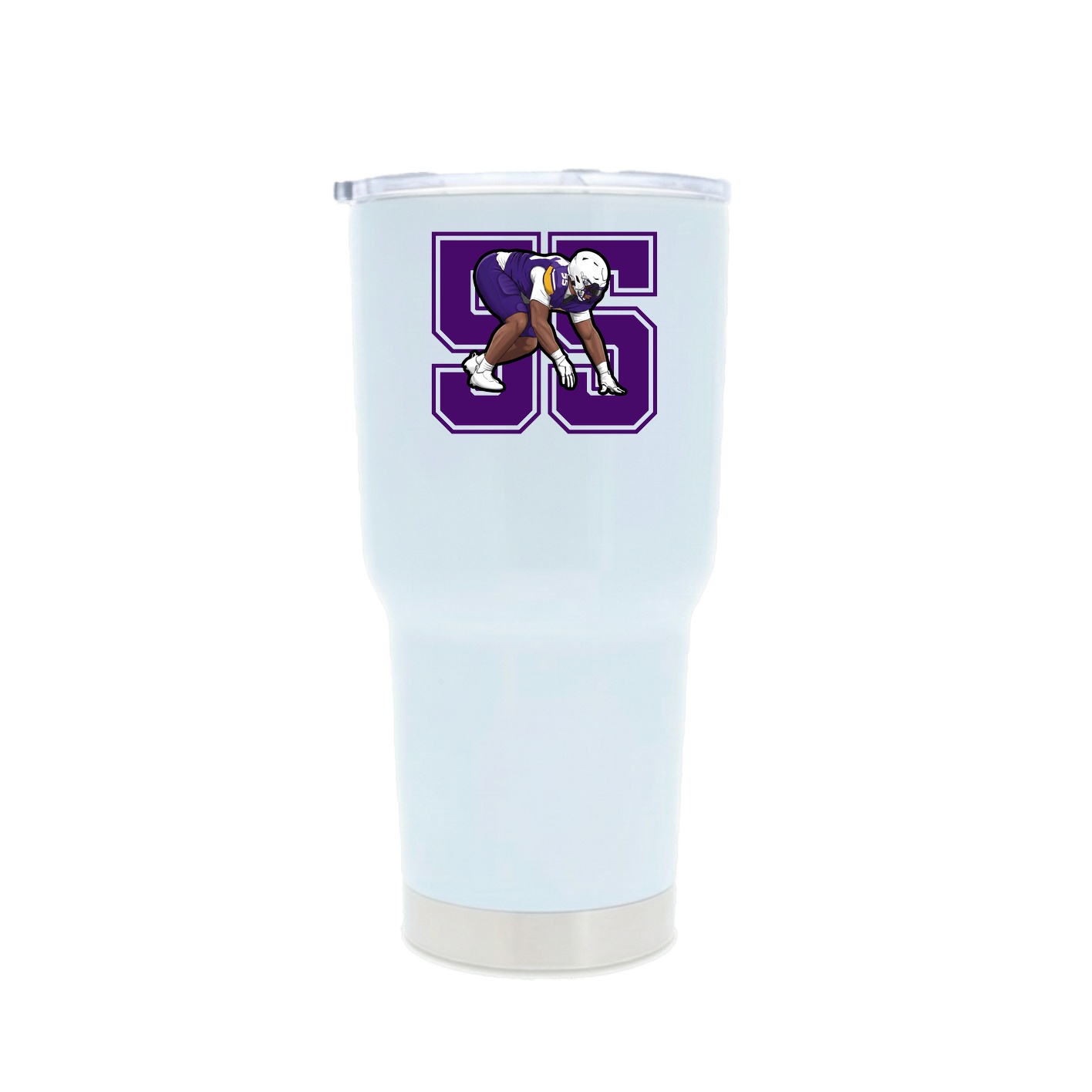 30oz Stainless Steel Tumbler — Number in White