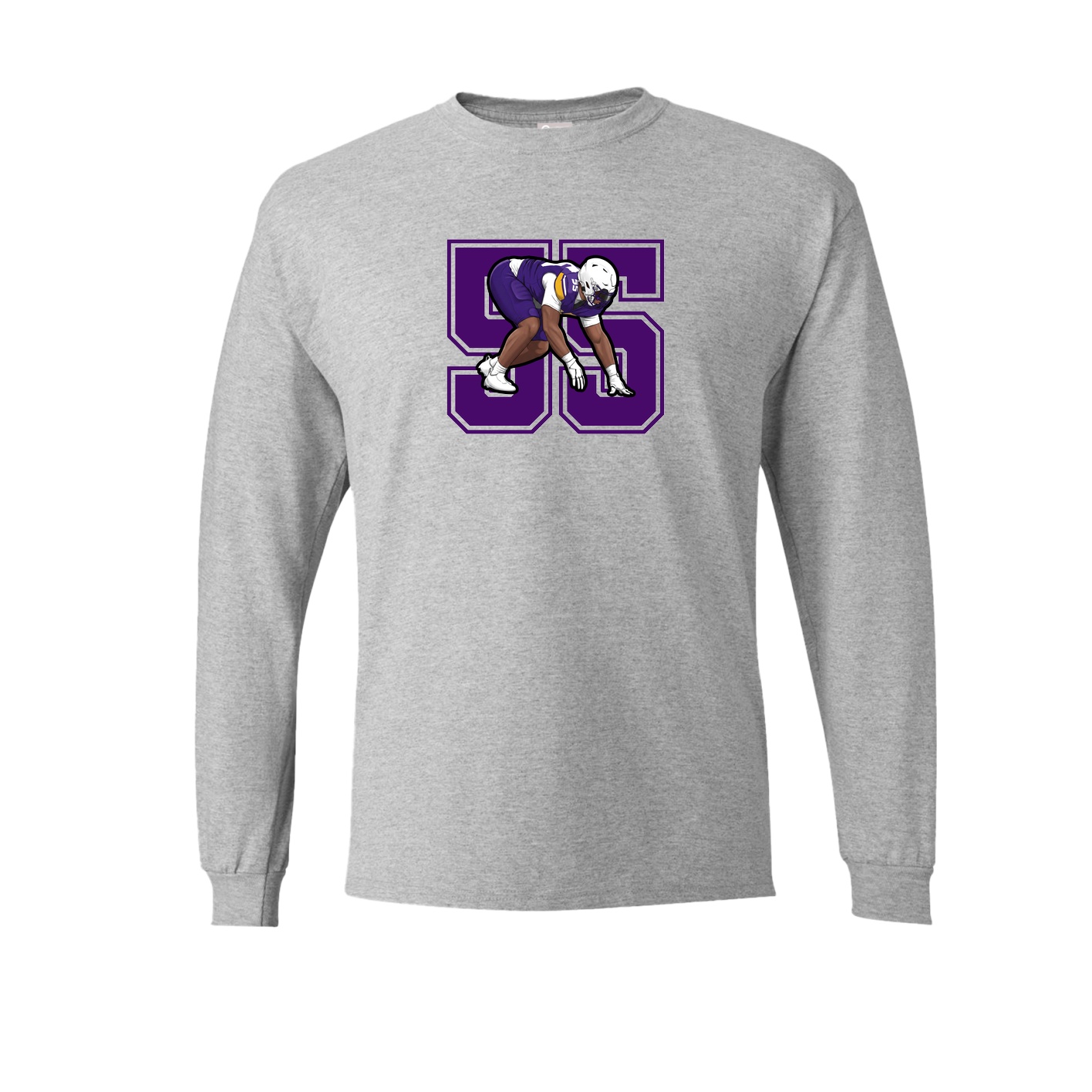 Long Sleeve Tee — Number in Grey