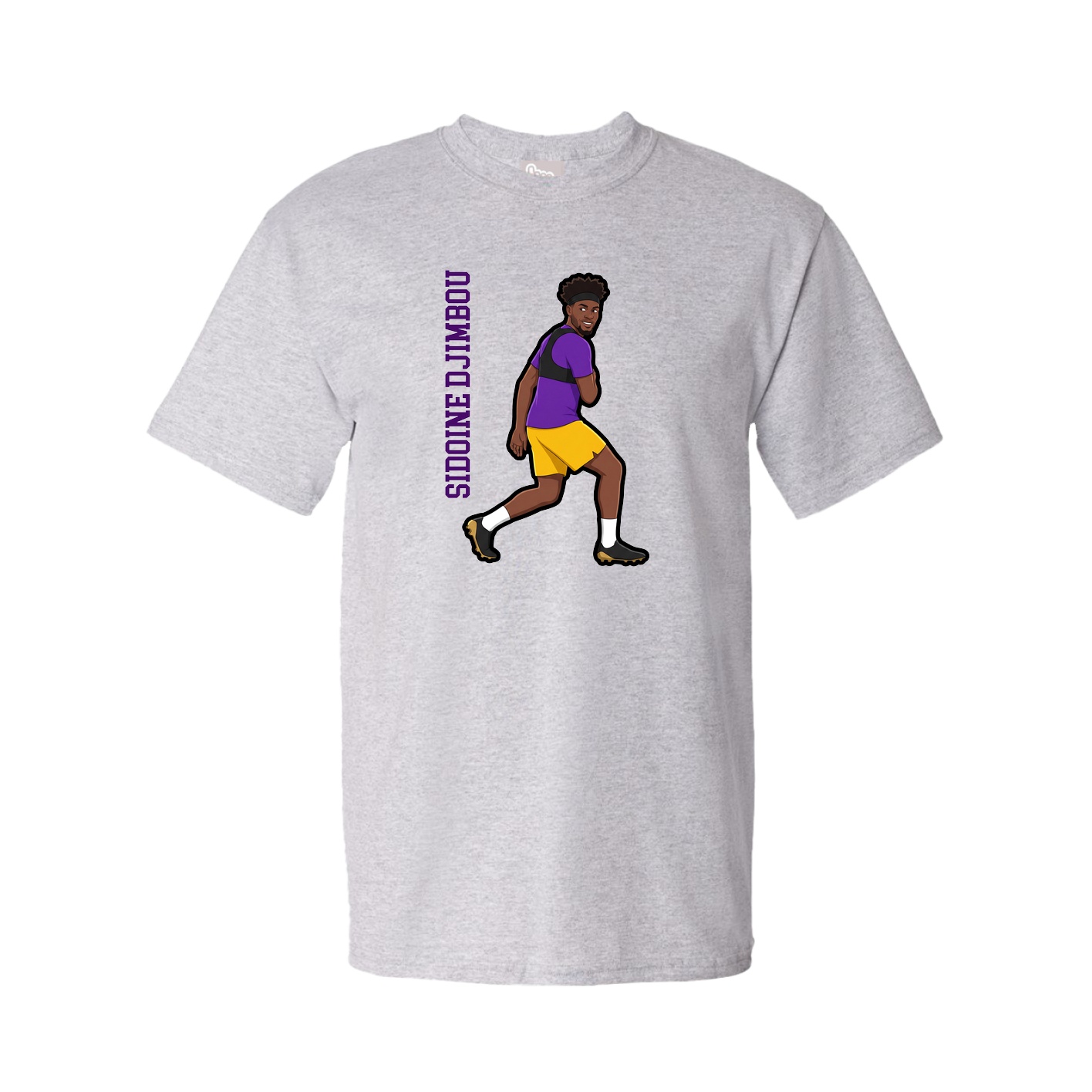 Tee — Name Vertical in Grey
