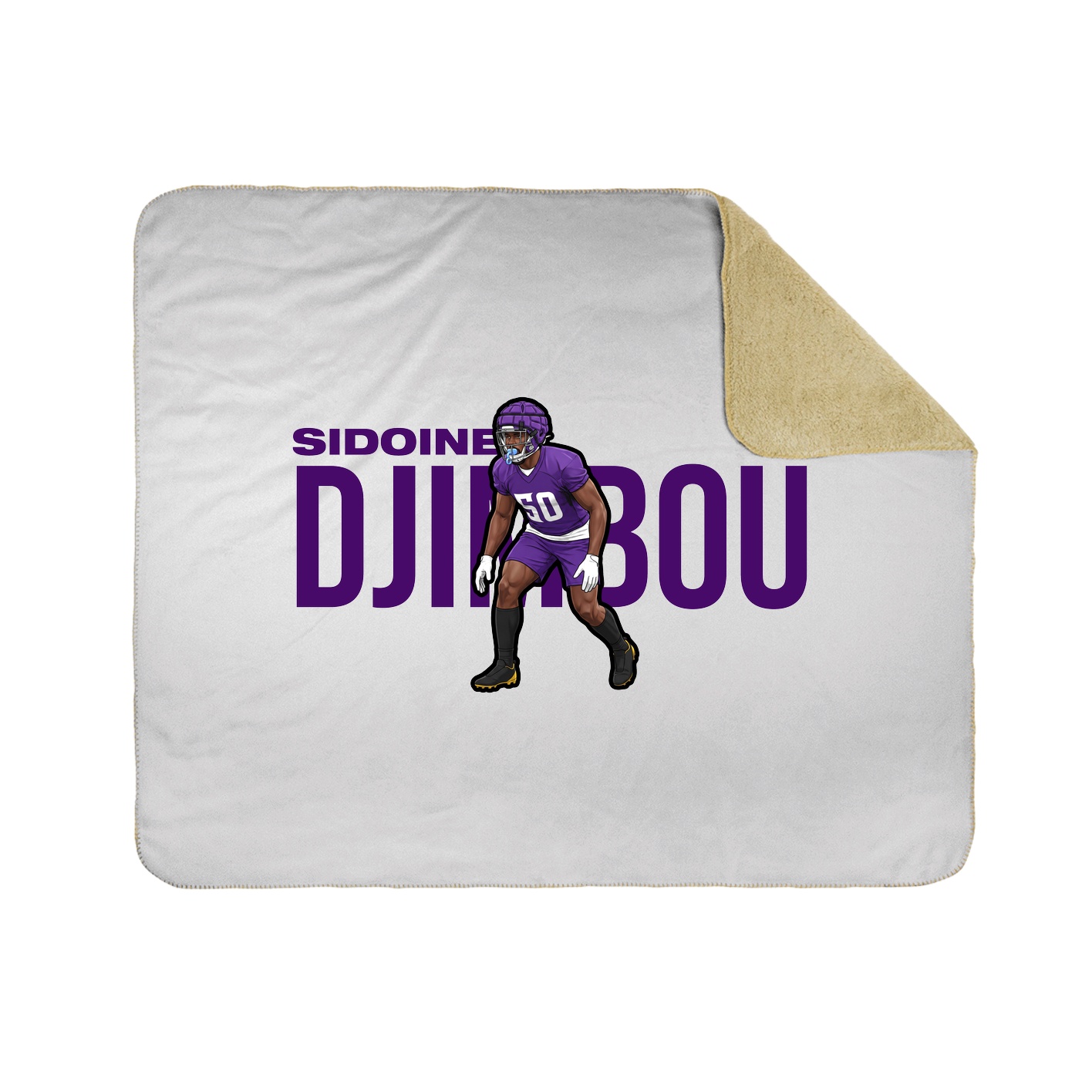 Throw Blanket — Player Name in White