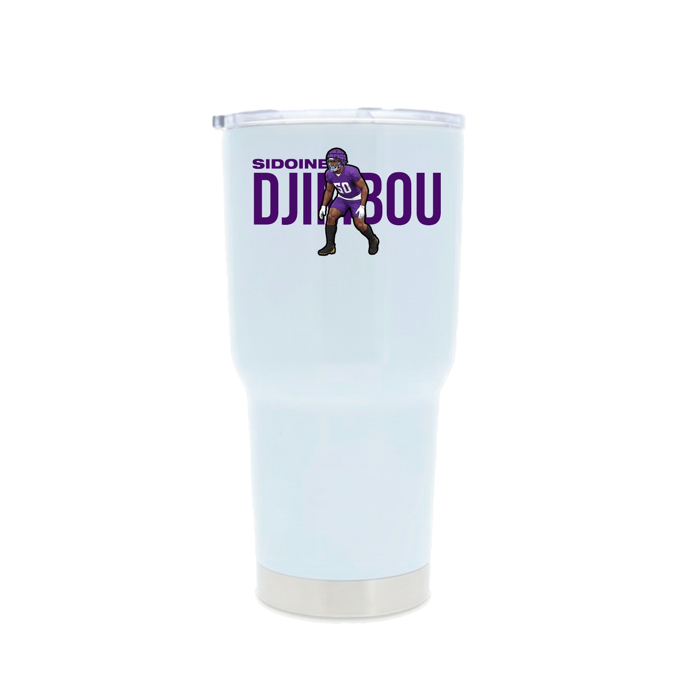 30oz Stainless Steel Tumbler — Player Name in White