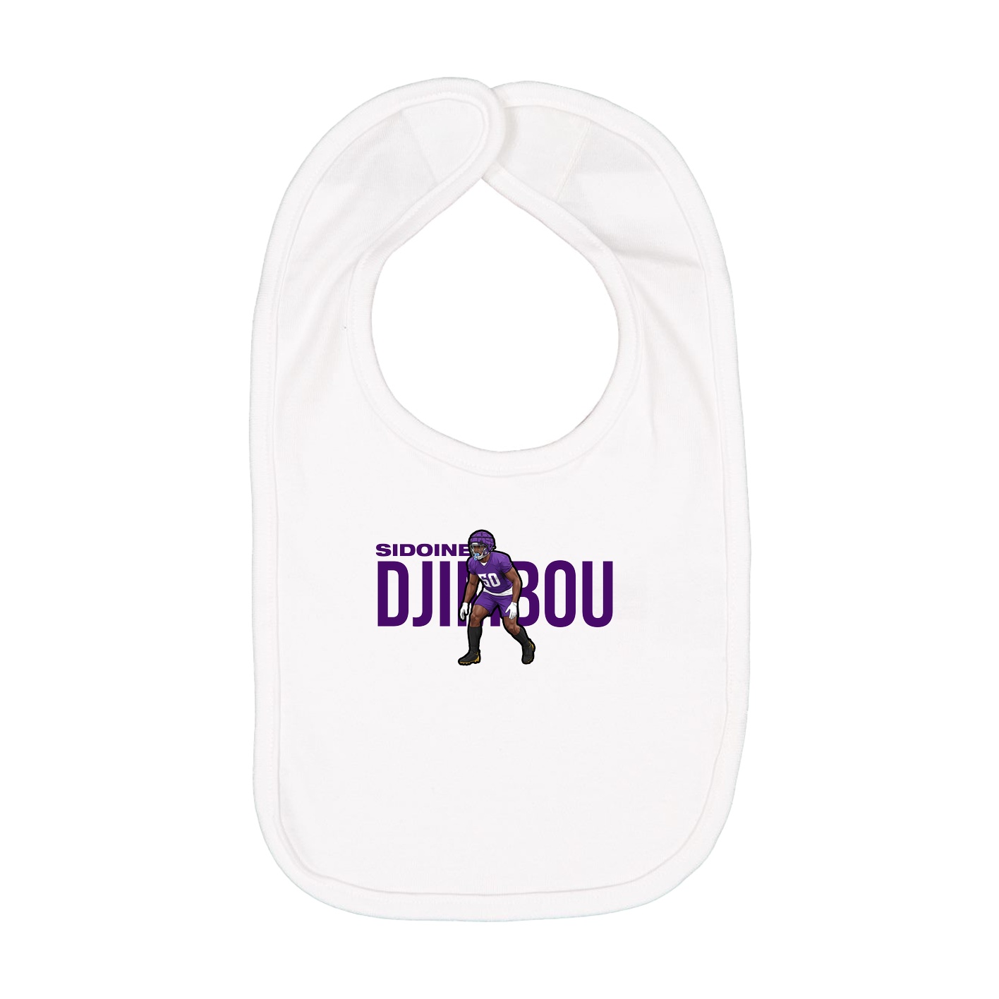 Infant Bib — Player Name in White