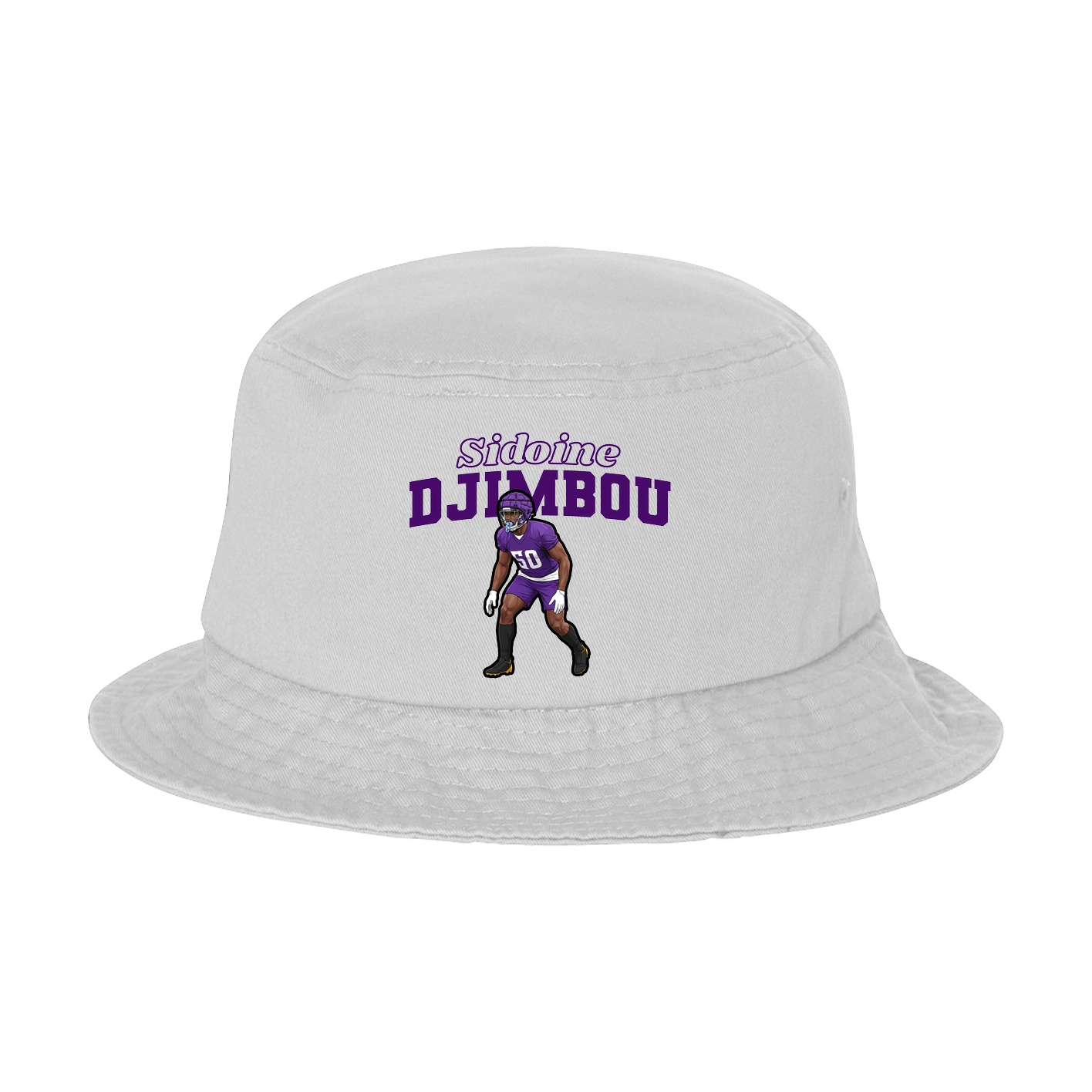 Bucket Cap — Name Arch in White