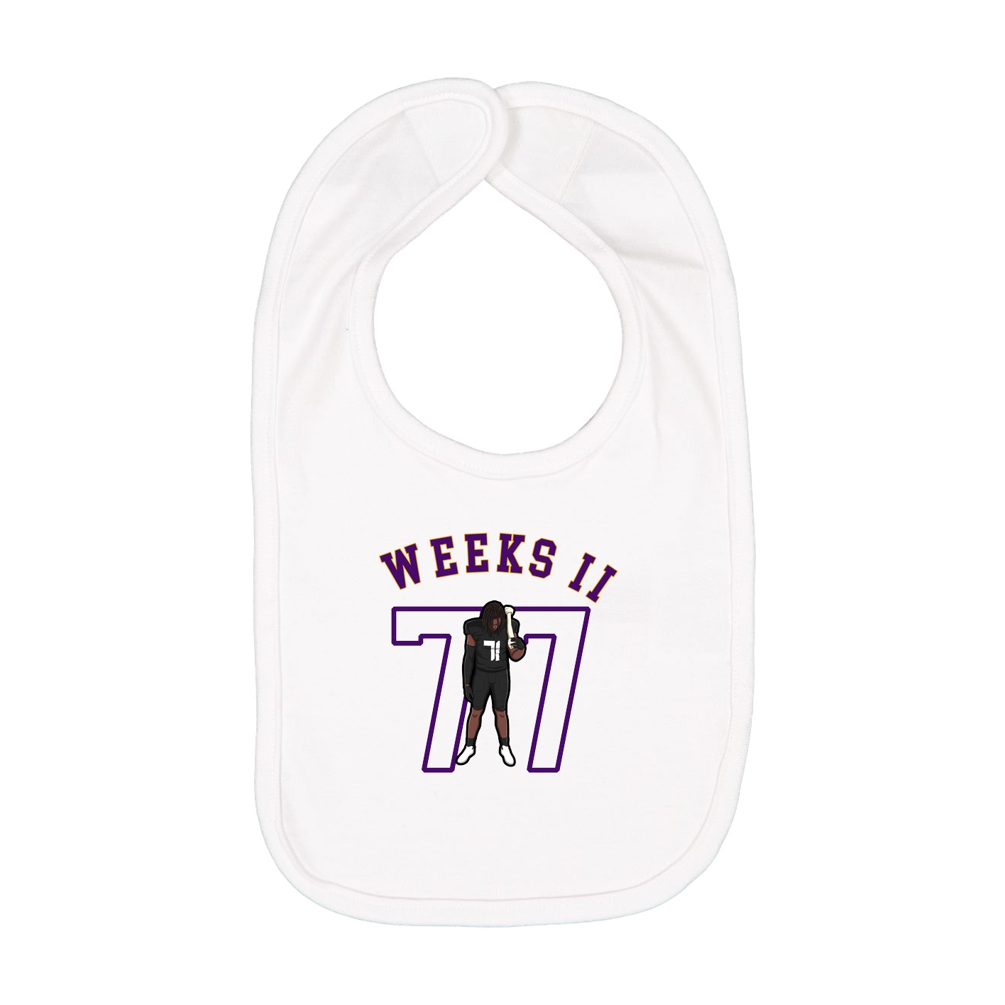 Infant Bib — Shirsey Arch in White