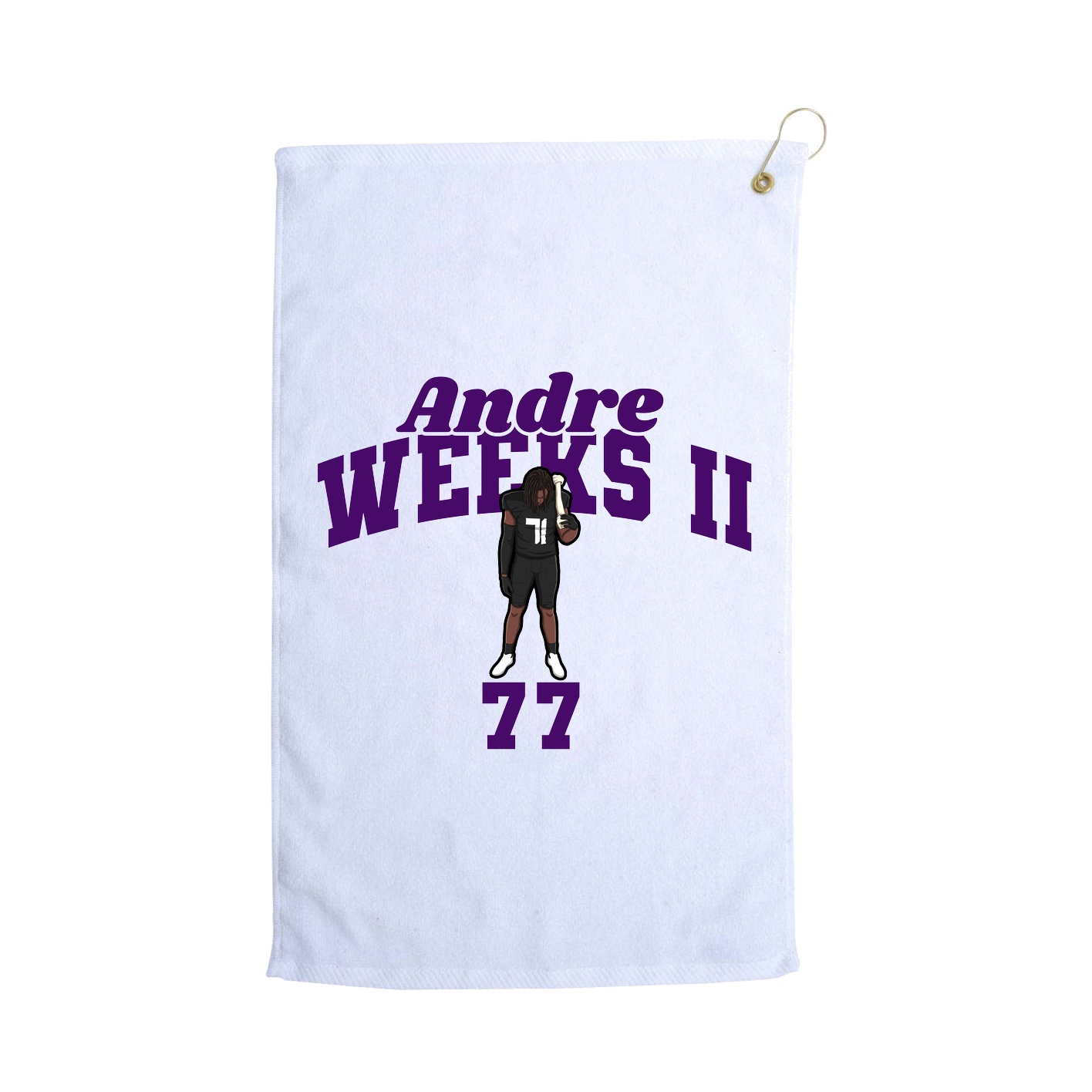 Golf Towel — Signature Arch in White