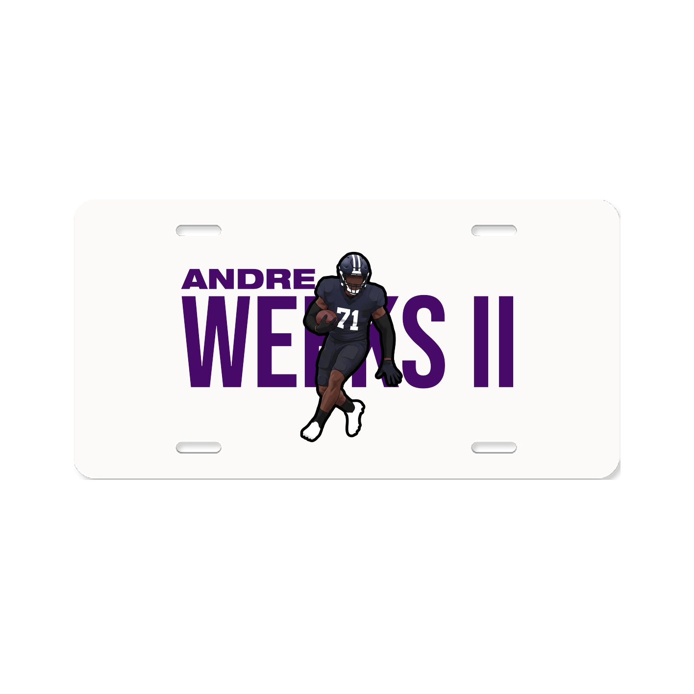 License Plate — Player Name in Classic