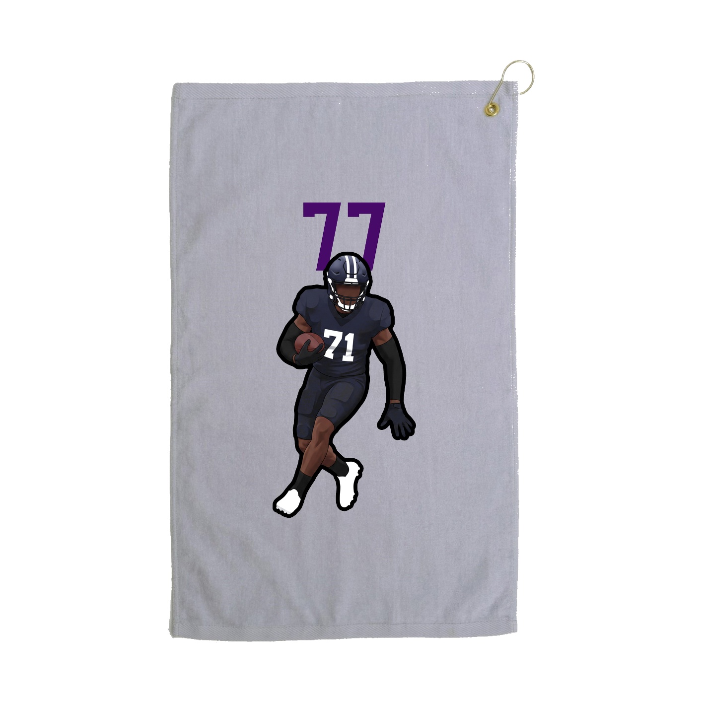 Golf Towel — Number Top in Grey