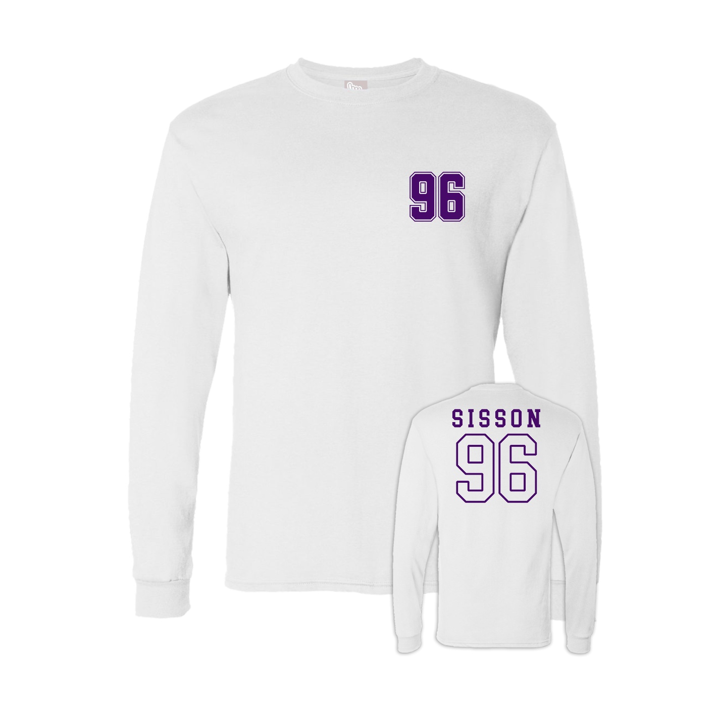 Long Sleeve Tee — Chest Back in White