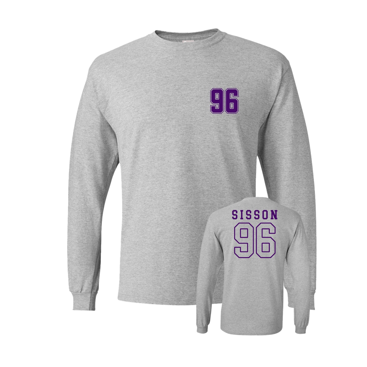 Long Sleeve Tee — Chest Back in Grey