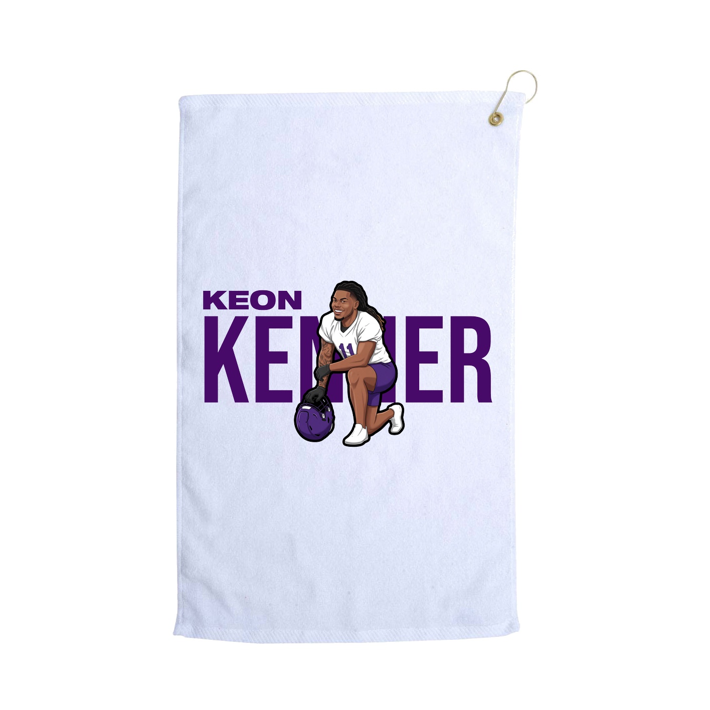 Golf Towel — Player Name in White