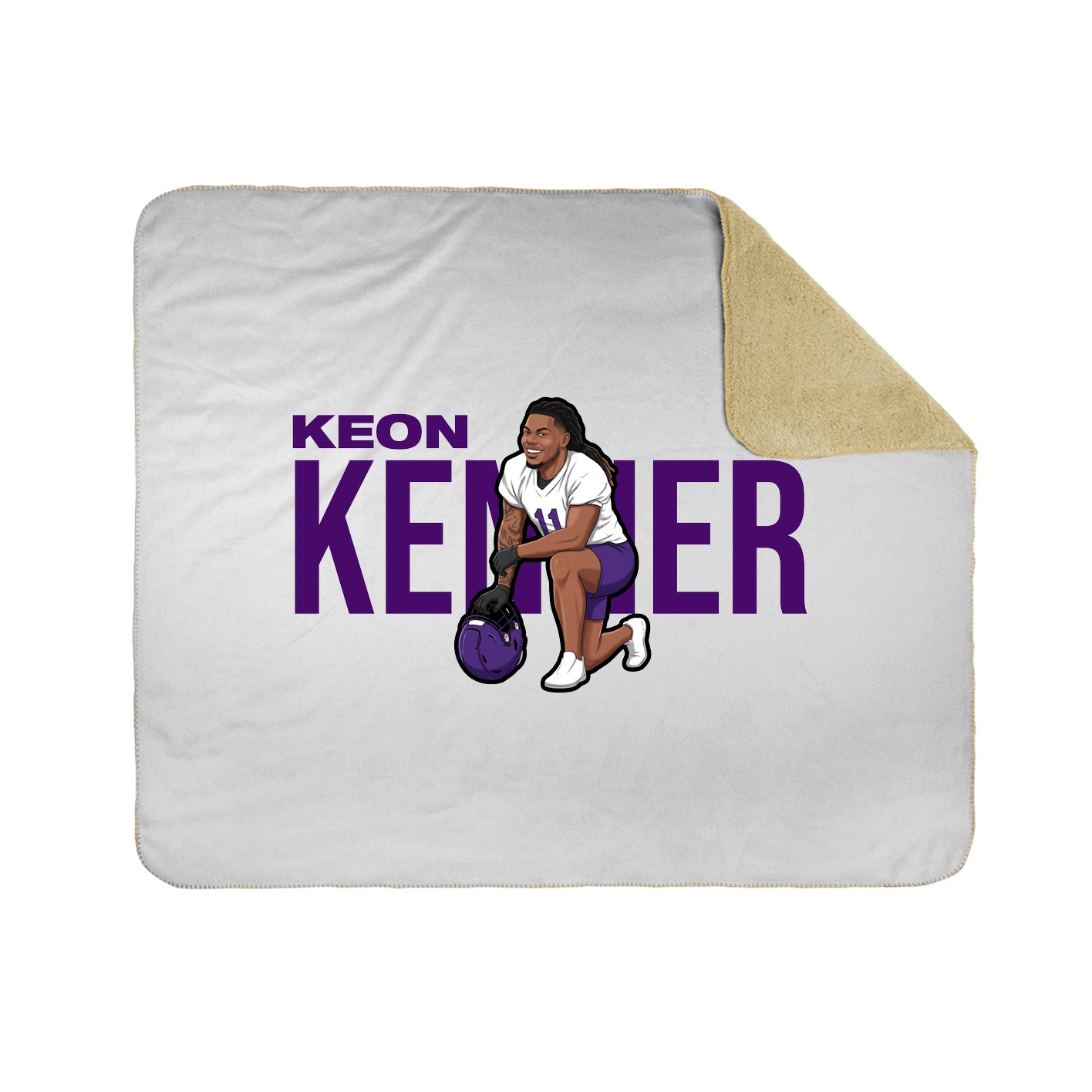 Throw Blanket — Player Name in White