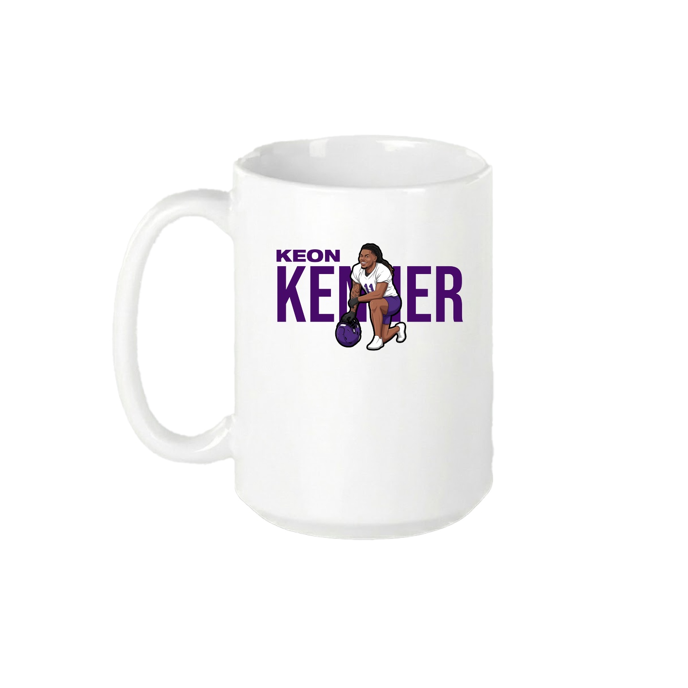 15oz Coffee Mug — Player Name in White