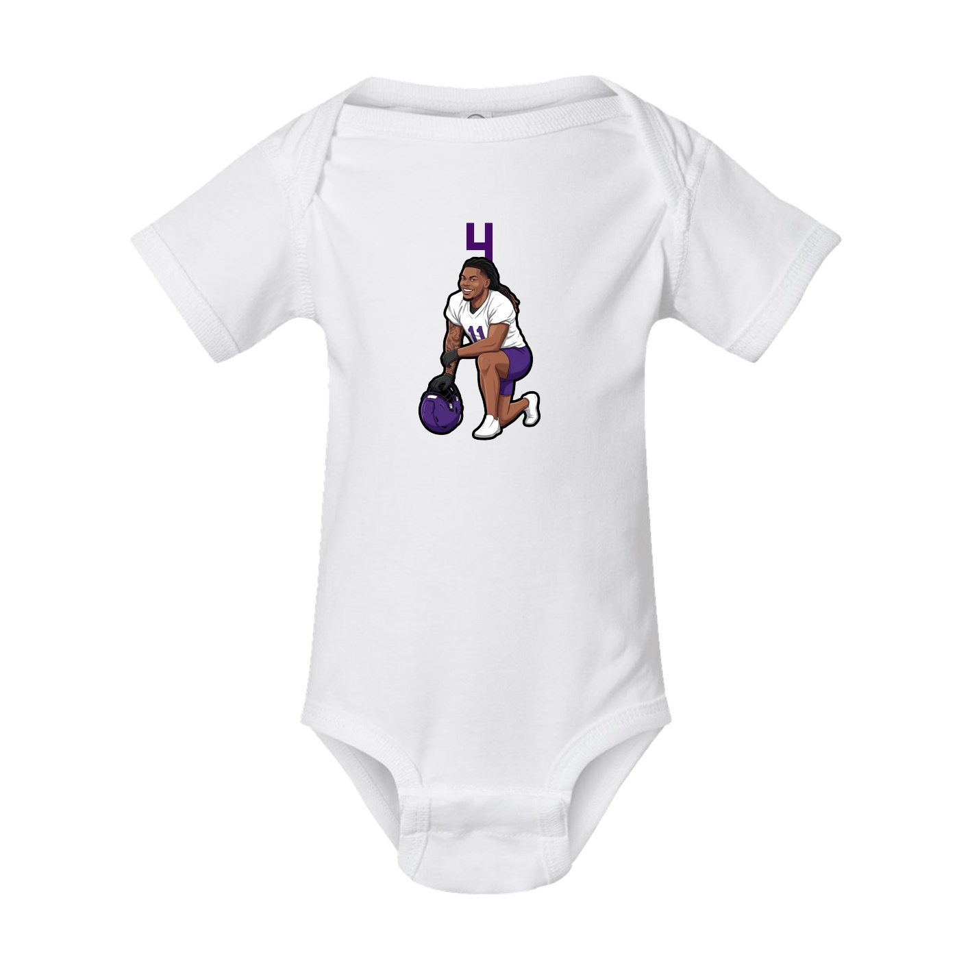 Baby Onesie — Number Top in White