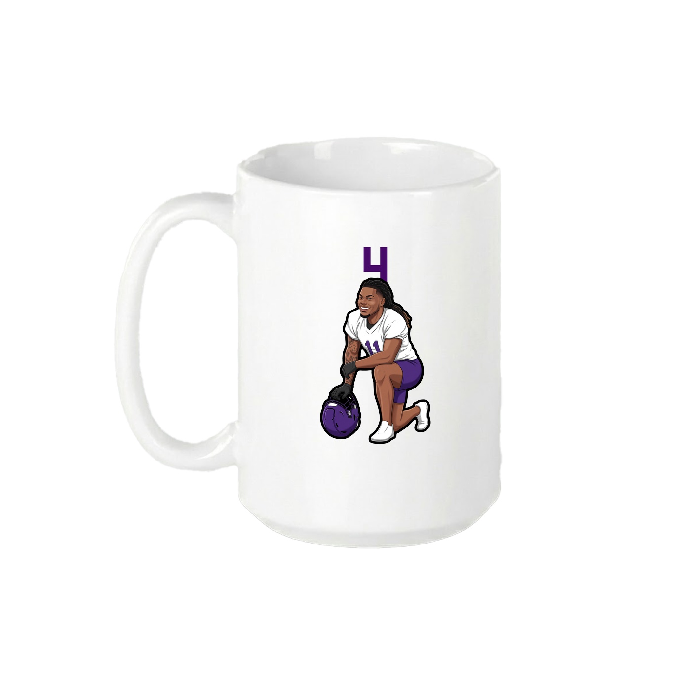 15oz Coffee Mug — Number Top in White