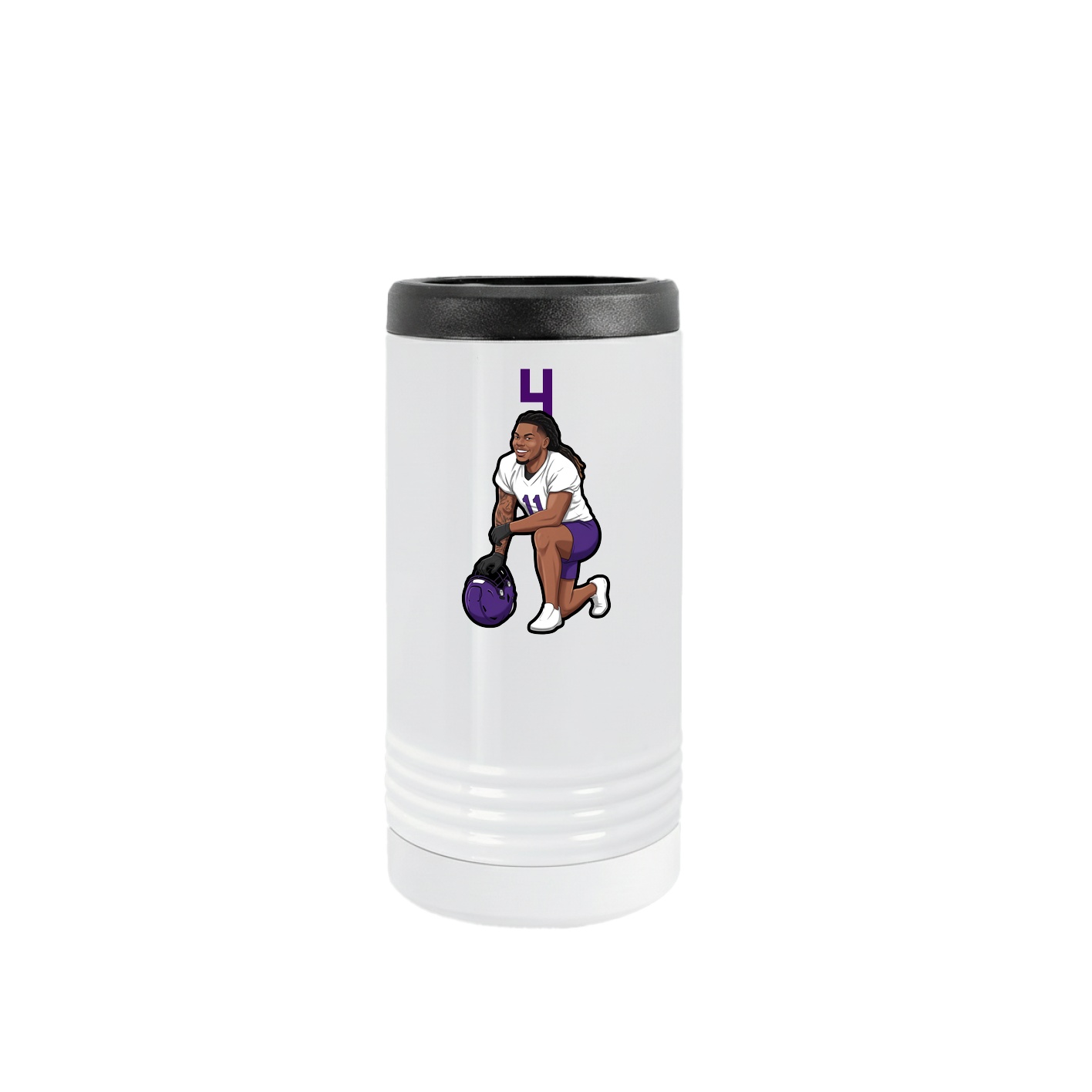 Slim Beverage Holder — Number Top in White
