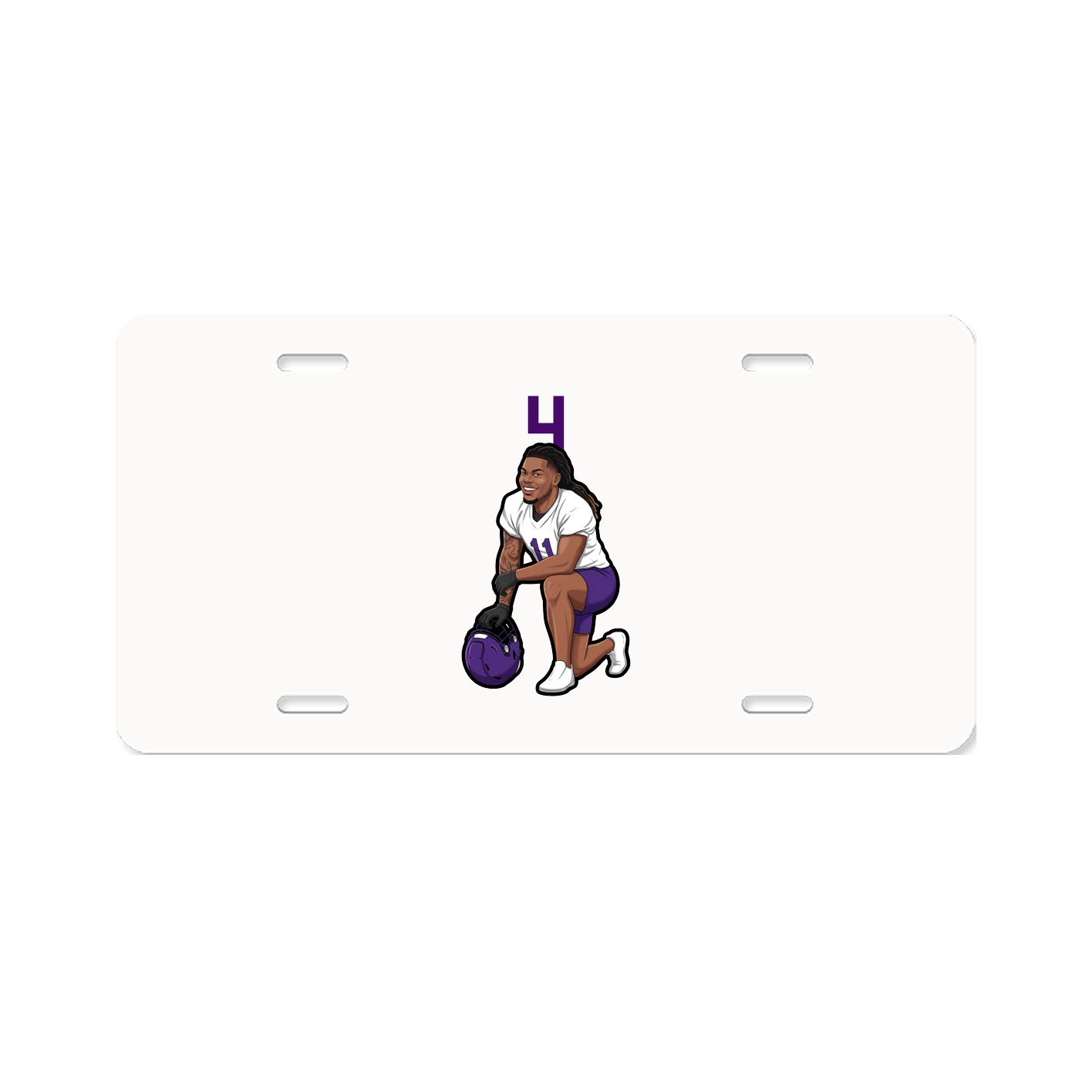 License Plate — Number Top in Classic