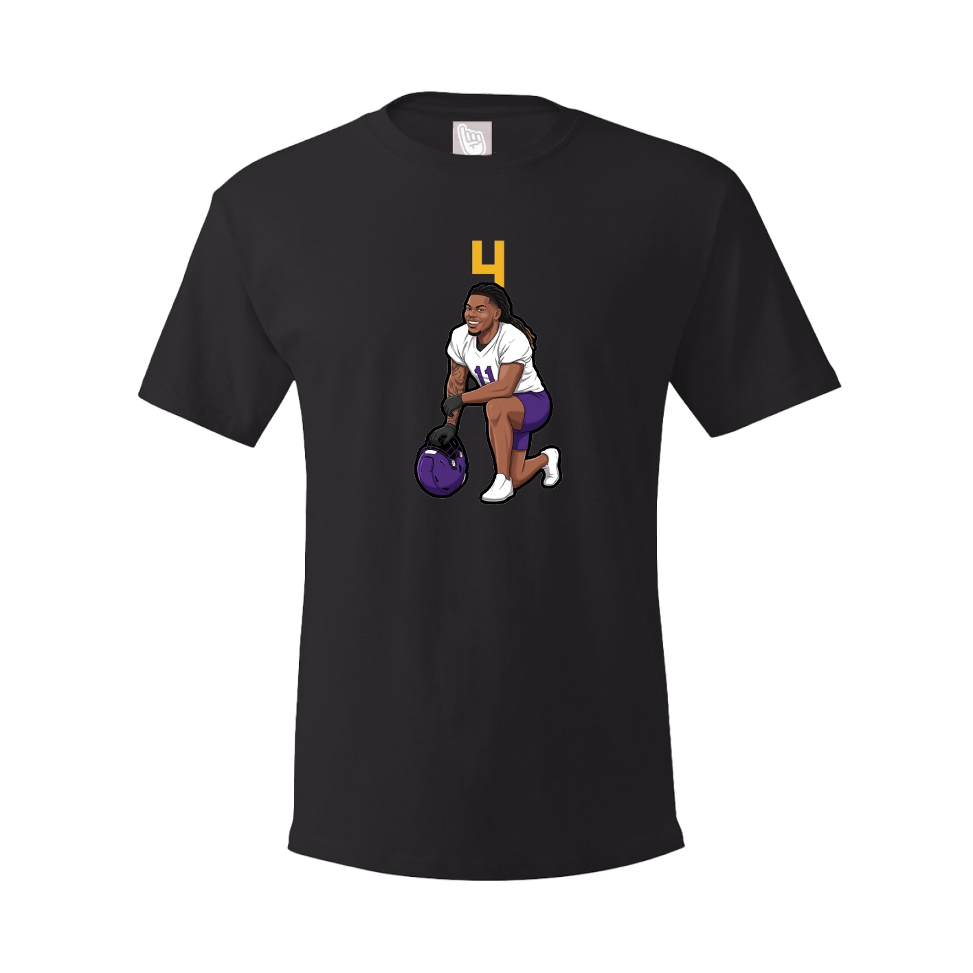 Youth Tee — Number Top in Black