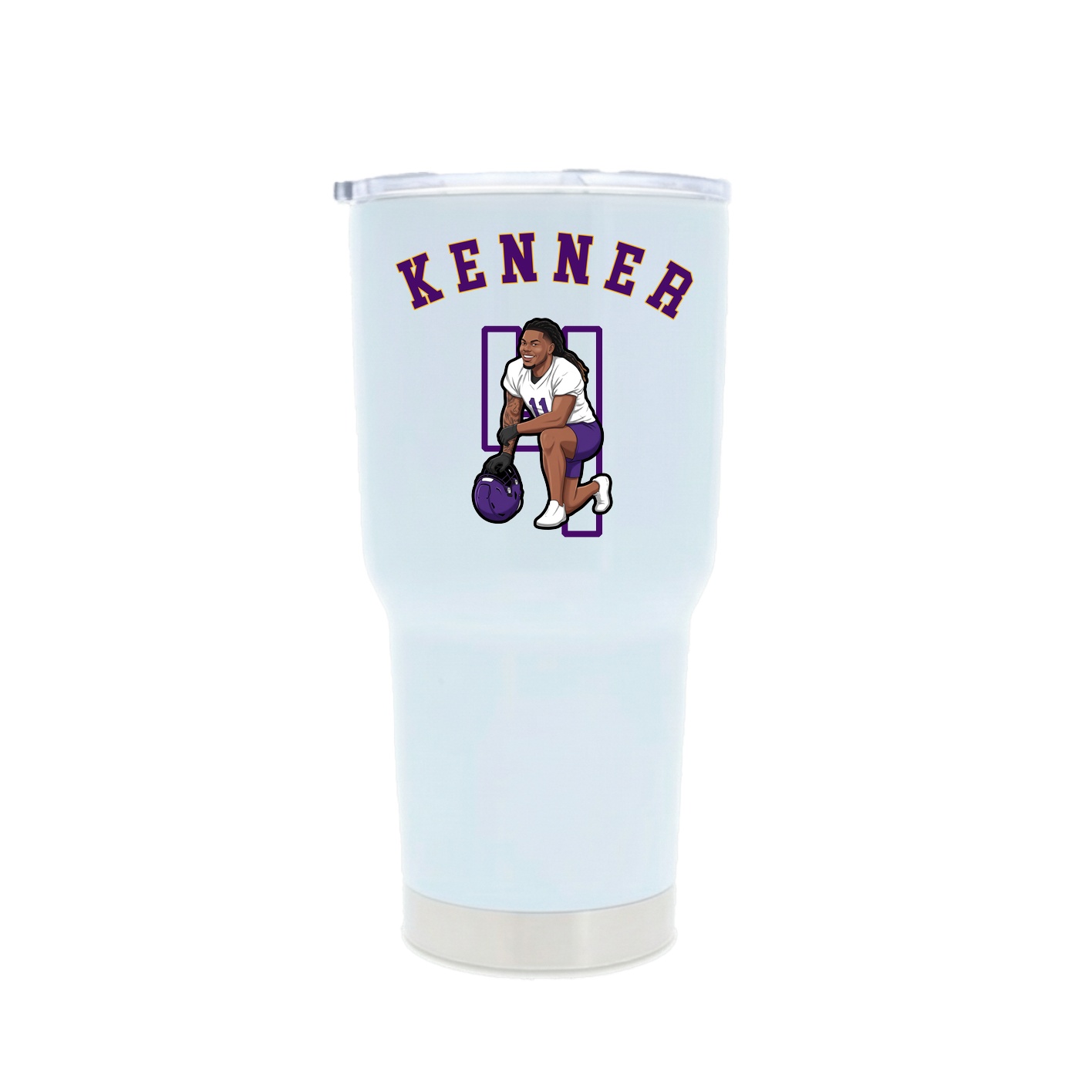30oz Stainless Steel Tumbler — Shirsey Arch in White