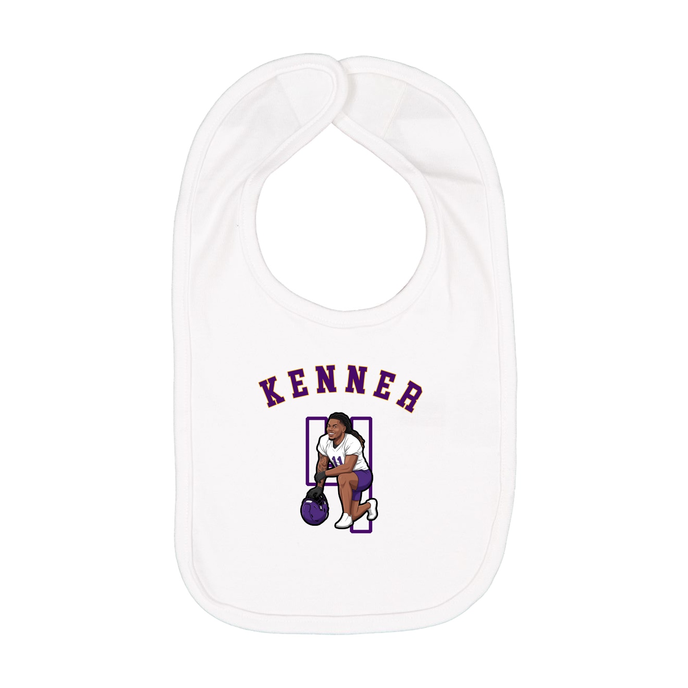 Infant Bib — Shirsey Arch in White